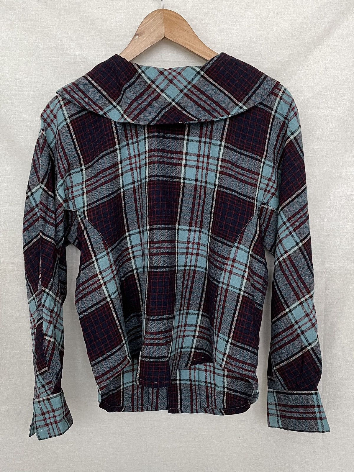 Issey Miyake IS Issey Miyake Sport Archival Clothing Wool Blouse Plaid Size S / US 4 / IT 40 - 5 Thumbnail