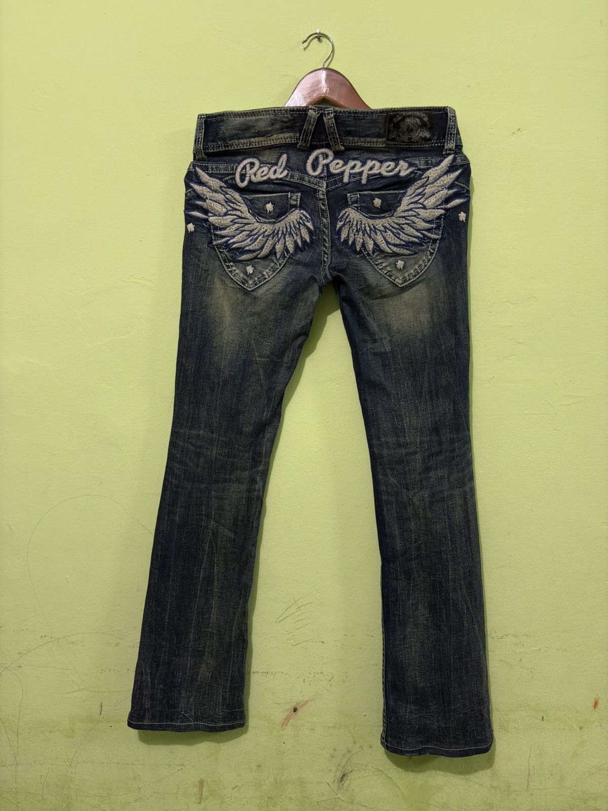 Japanese Brand Japanese Red Pepper Distressed Flared Denin Size US 32 / EU 48 - 7 Thumbnail
