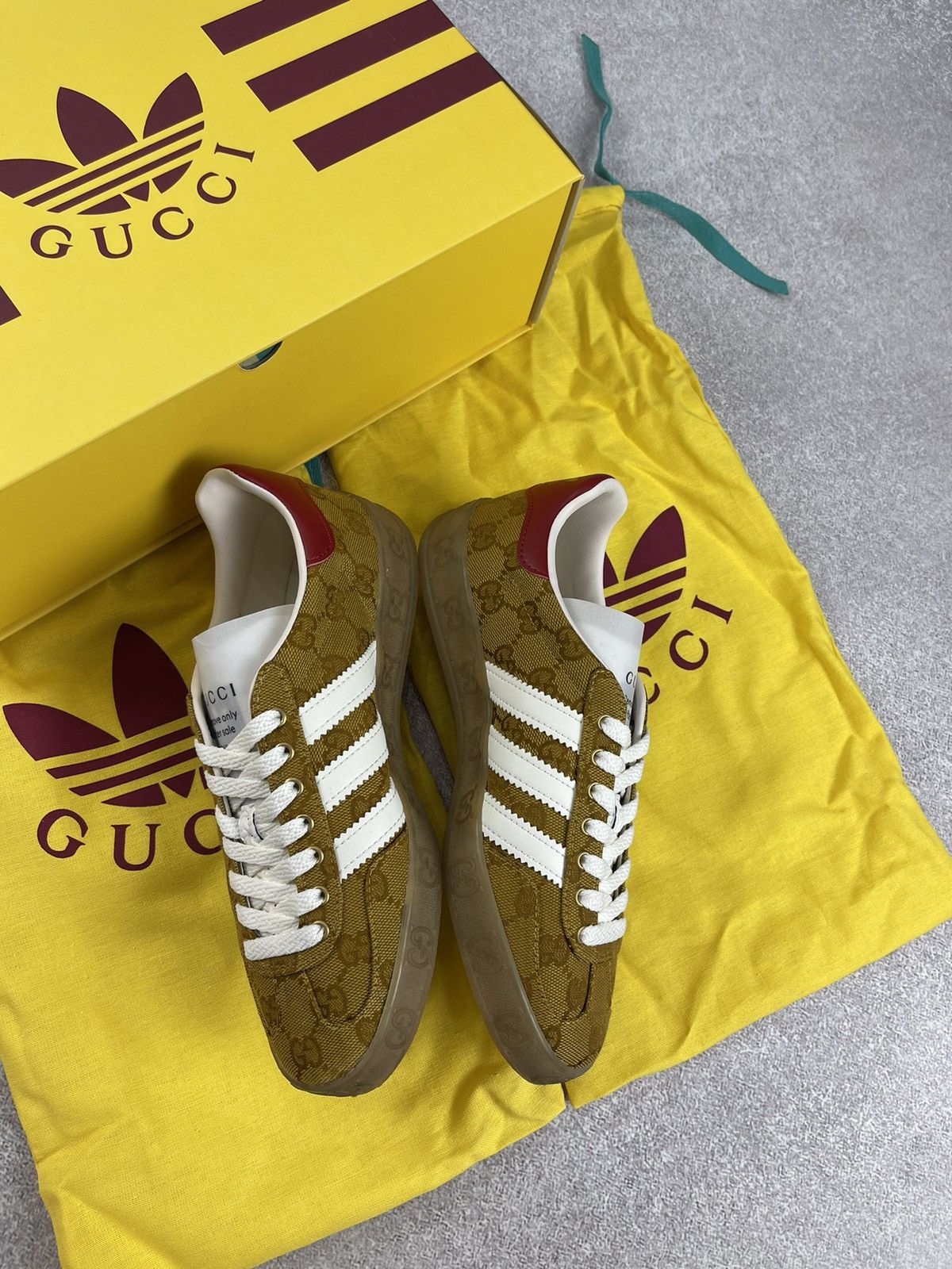 Adidas × Gucci Adidas x Gucci Gazelle OG Monogram Sneakers Size 36 2/3 Size US 5.5 / IT 35.5 - 7 Thumbnail