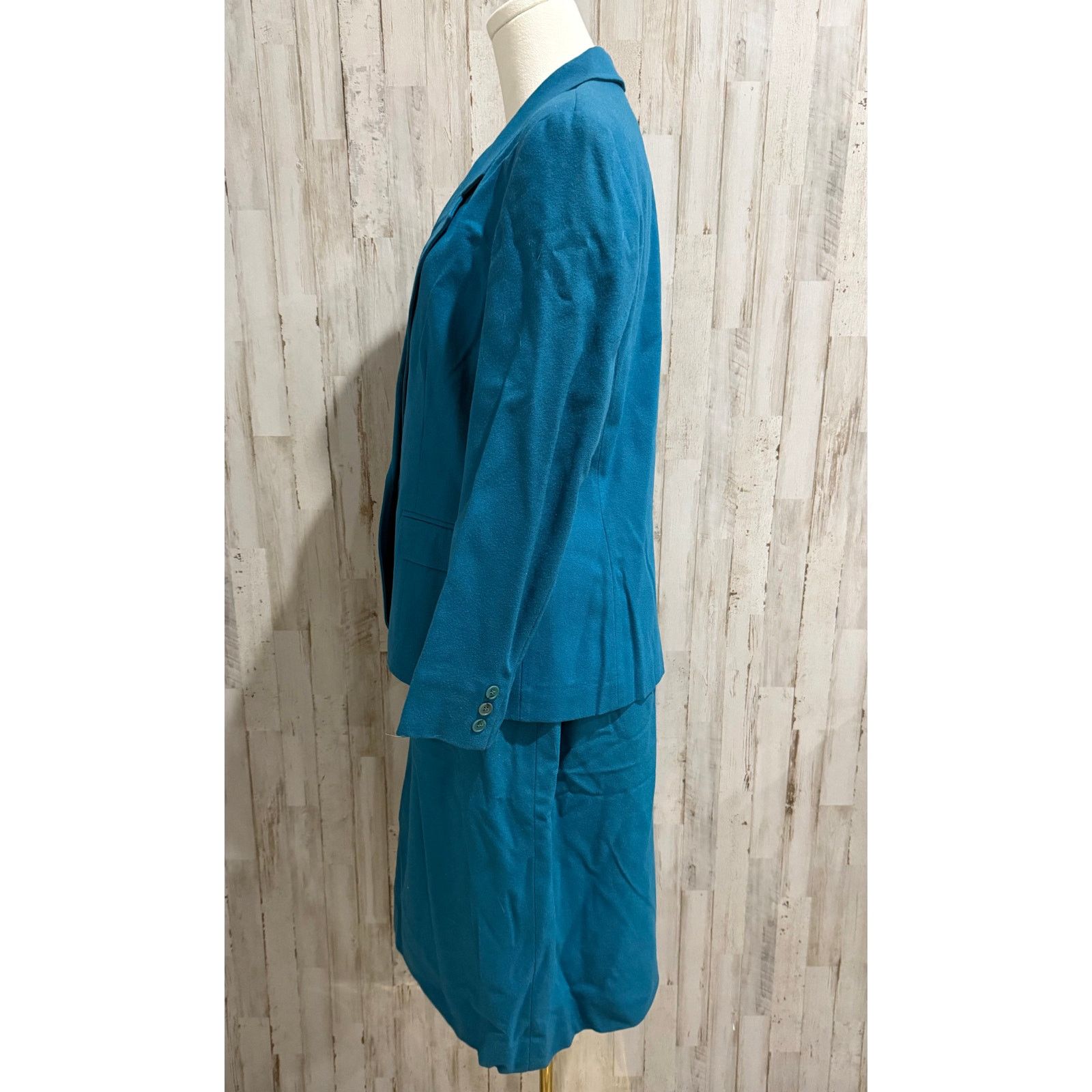 Pendleton Pendleton Skirt Suit Teal Blue Green Blazer & Pencil Skirt Size XL / US 12-14 / IT 48-50 - 3 Thumbnail