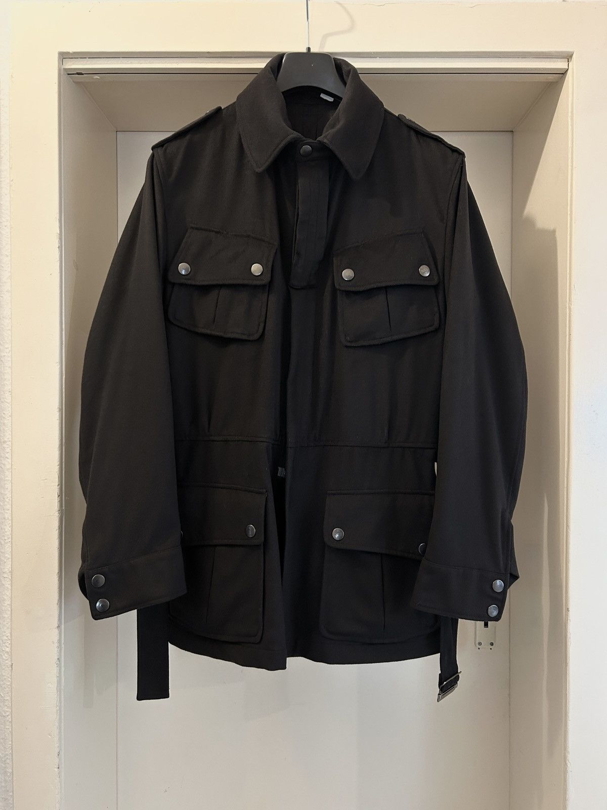 Gucci Gucci Tom Ford FW 2003 black wool M65/ safari jacket Size US L / EU 52-54 / 3 - 4 Thumbnail
