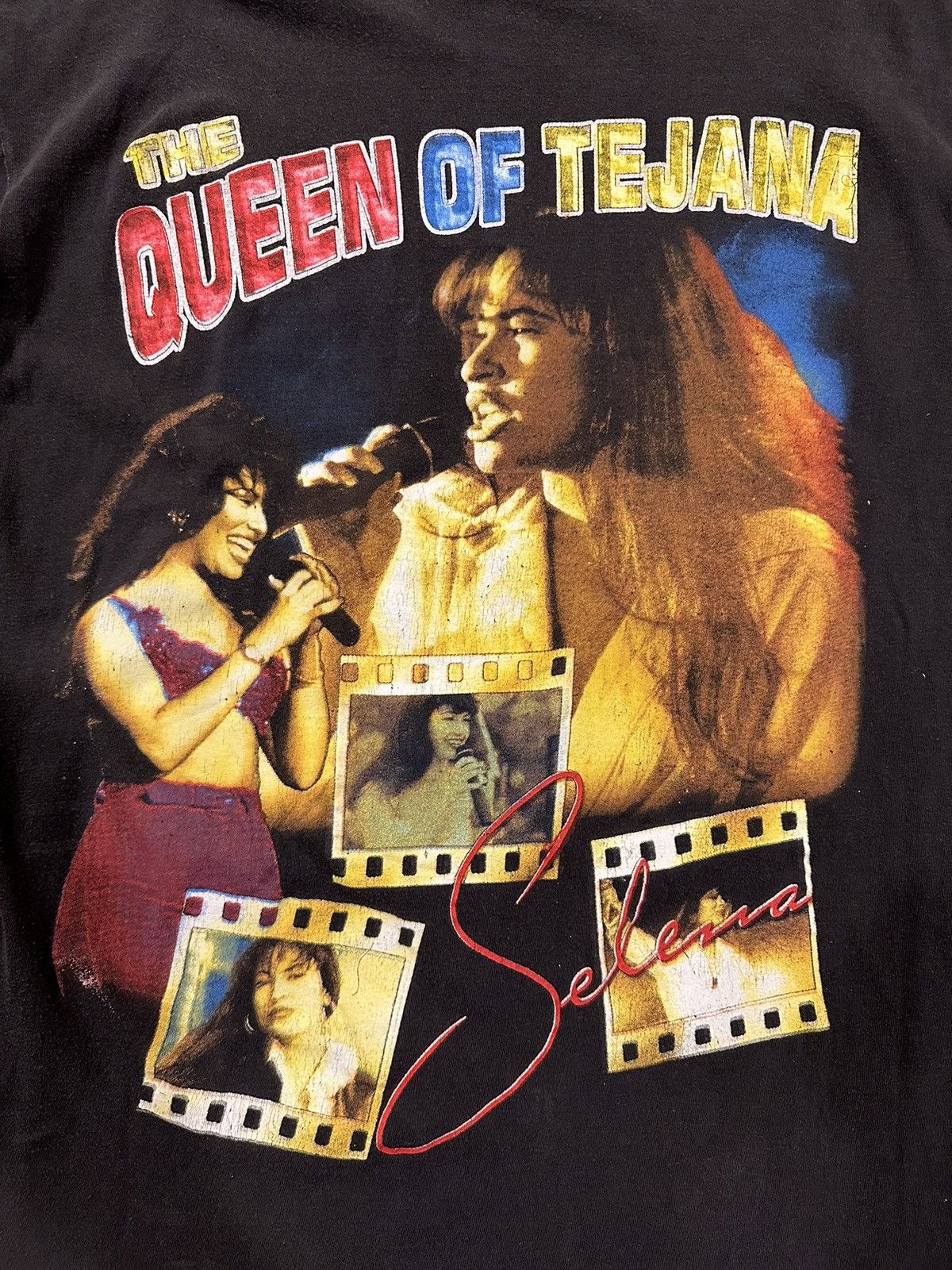 Band Tees Vintage 90s Selena The Queen of Tejana Rap T-Shirt Size US XL / EU 56 / 4 - 9 Thumbnail