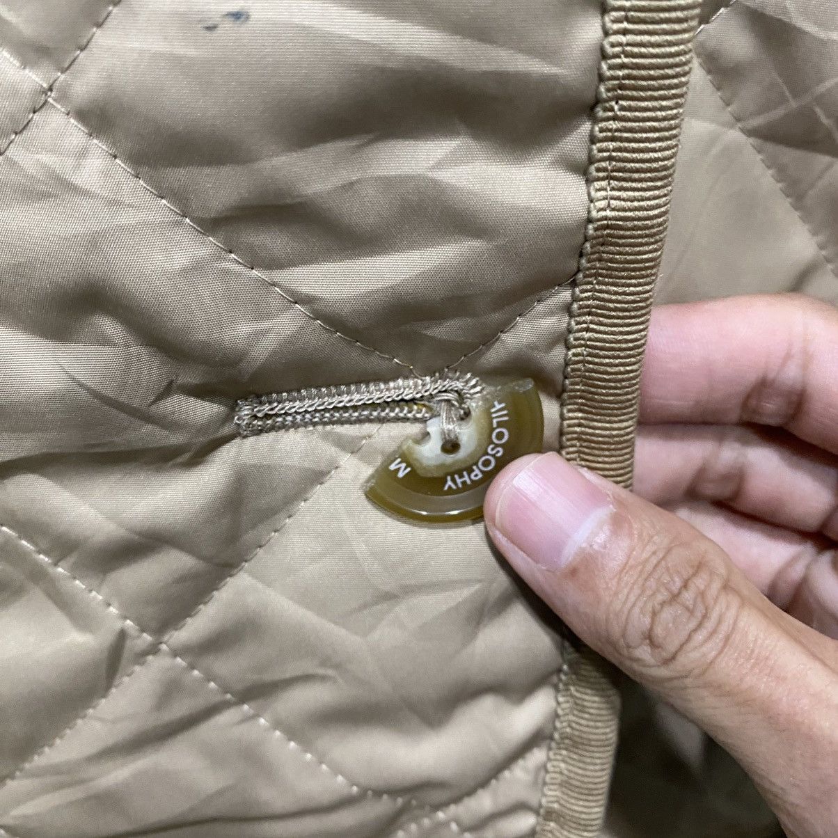 Mackintosh Mackintosh Philosophy Diamond Quilted Hooded Jacket Beige Size US S / EU 44-46 / 1 - 9 Thumbnail