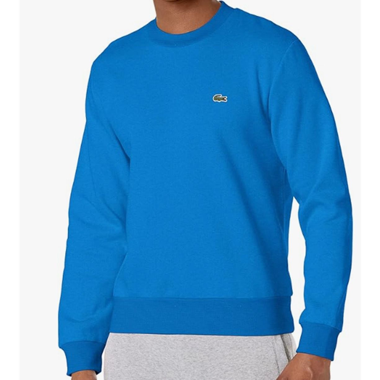 Lacoste Lacoste Men's Long Sleeve Solid Crew Neck Sweater Blue M Size US M / EU 48-50 / 2 - 1 Thumbnail