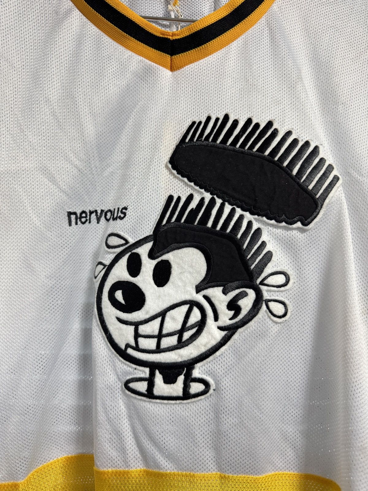 Vintage Vintage 90s Nervous Records Hockey Jersey Size US XL / EU 56 / 4 - 3 Thumbnail