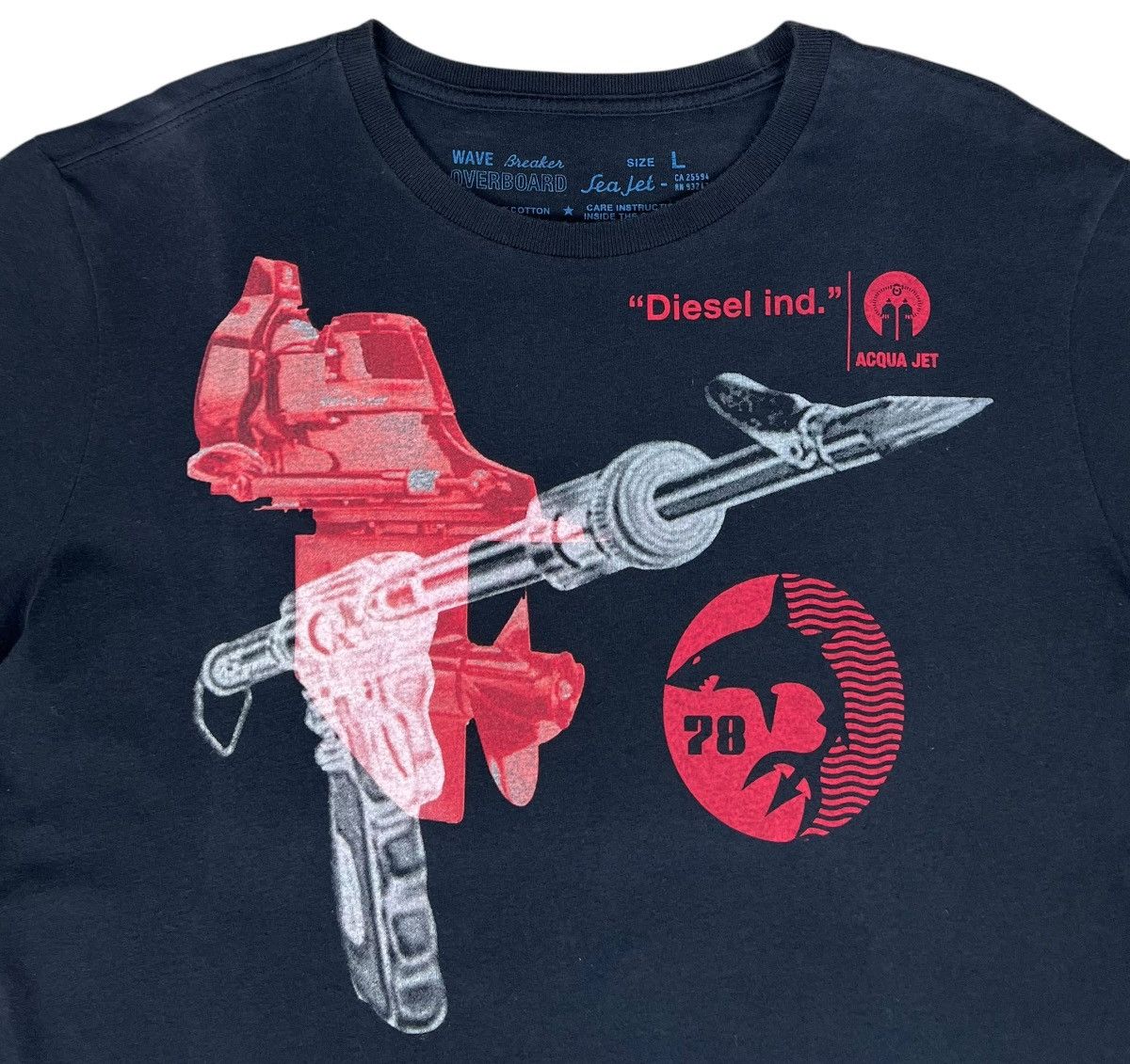 Diesel Diesel x Wave Breaker Overboard Tee Size US L / EU 52-54 / 3 - 3 Thumbnail