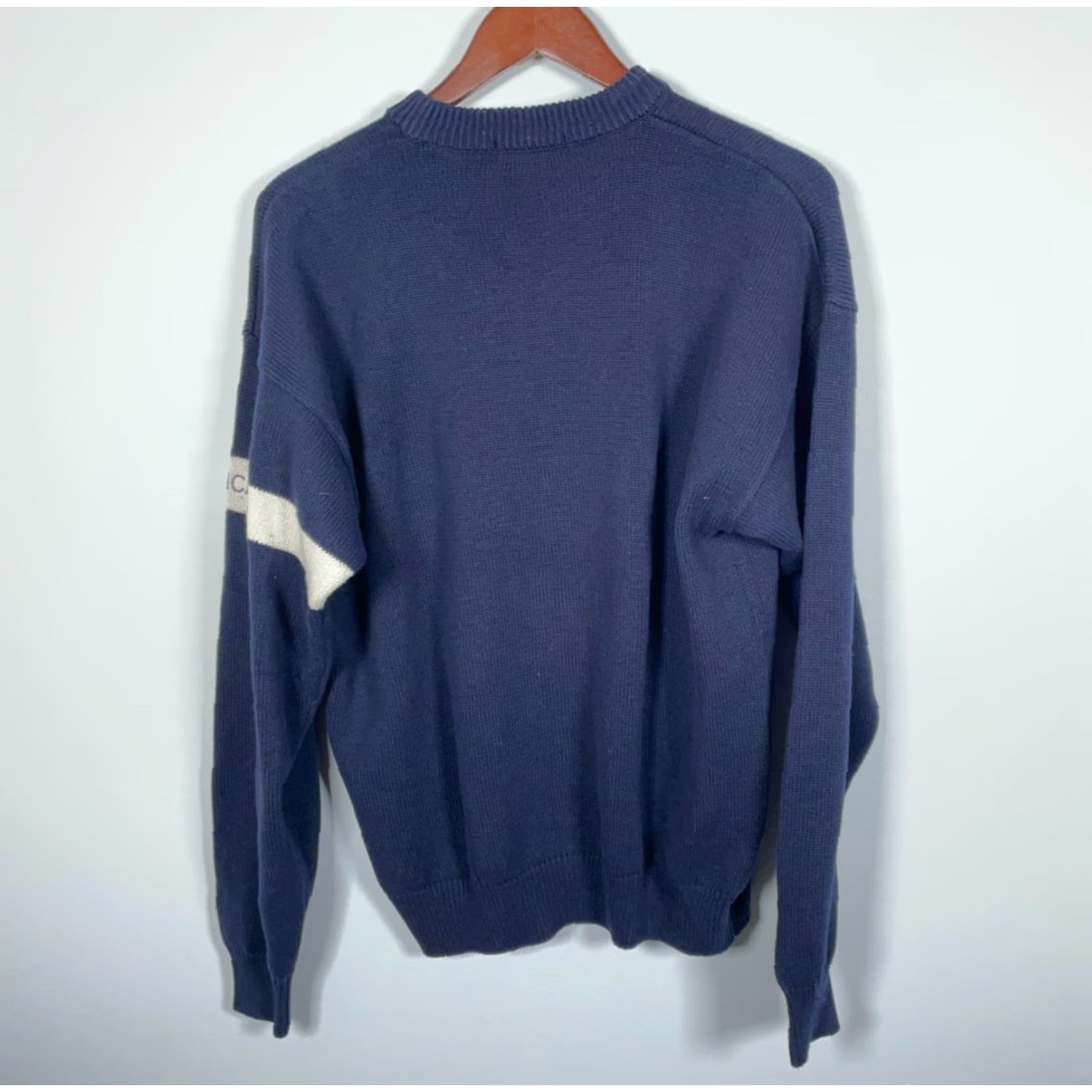 Nautica VINTAGE Nautica Yachting Sweater Shirt Mens Adult Small Dark Blue Embroidered Sailboat Knit 90s Nautical Pullover Size US S / EU 44-46 / 1 - 2 Thumbnail