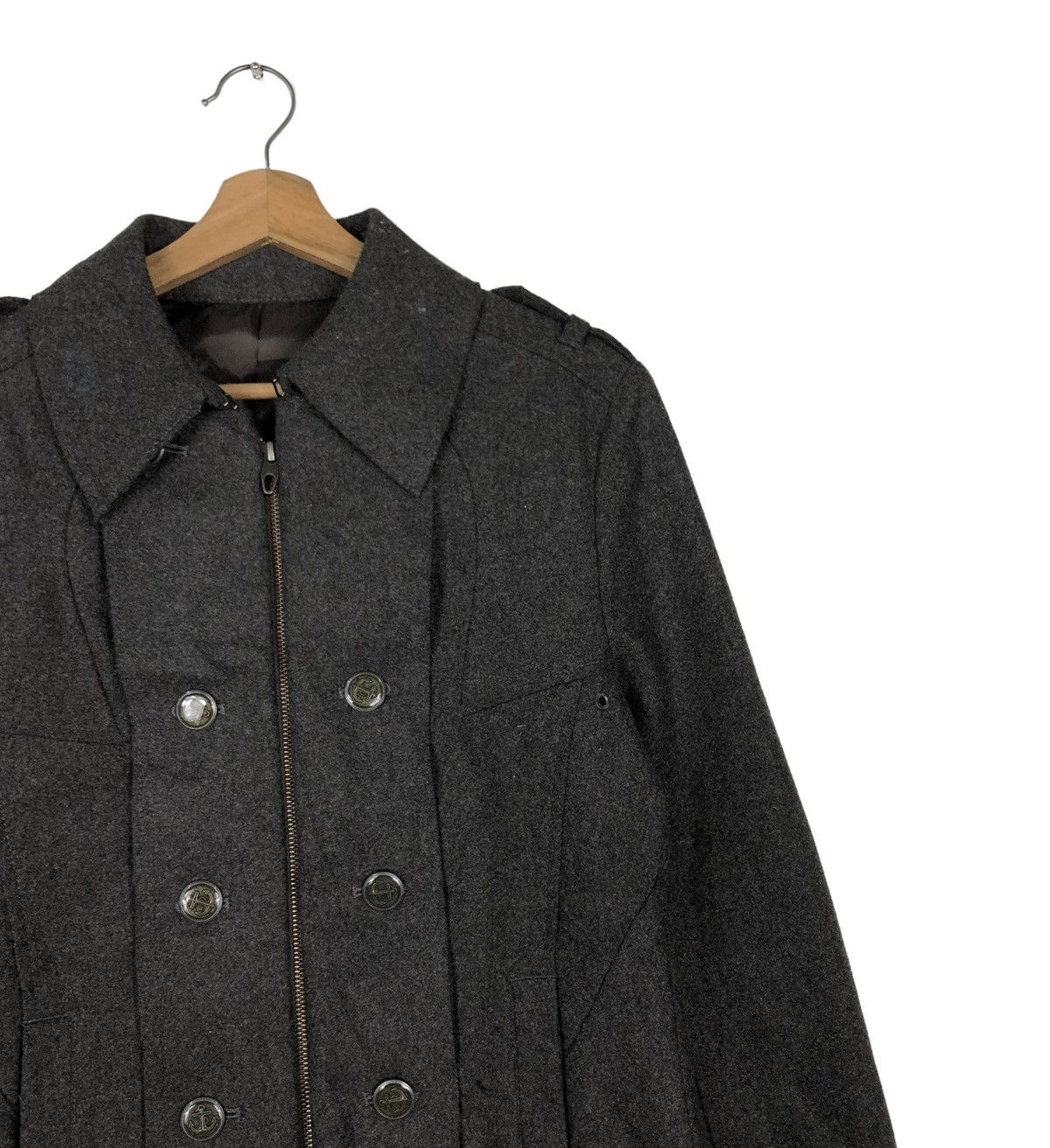 PPFM 🔥VINTAGE WOOL BIKER JACKET PPFM JAPAN DOUBLE LAYER Size US M / EU 48-50 / 2 - 6 Thumbnail