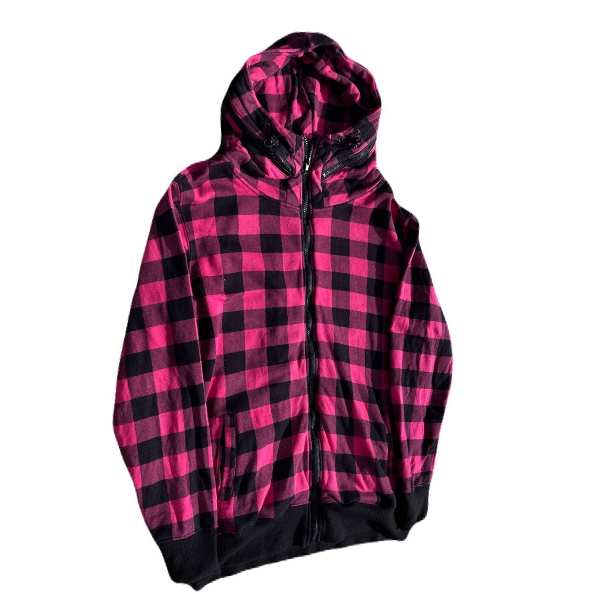 If Six Was Nine 2000s Japanese archive Bono Gimmic Check Zip-up Hoodie Size US L / EU 52-54 / 3 - 3 Thumbnail