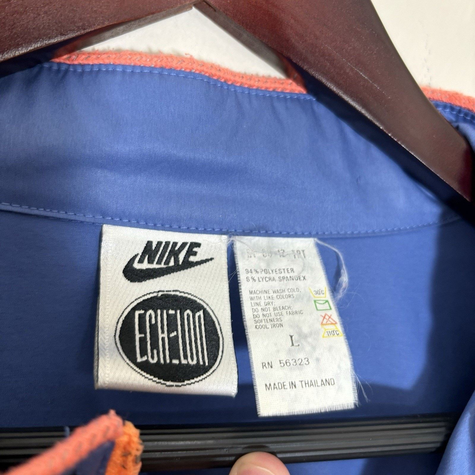 Nike Vintage Nike Echelon Windbreaker Jacket 80s Full Zip Wmns L Size L / US 10 / IT 46 - 3 Thumbnail