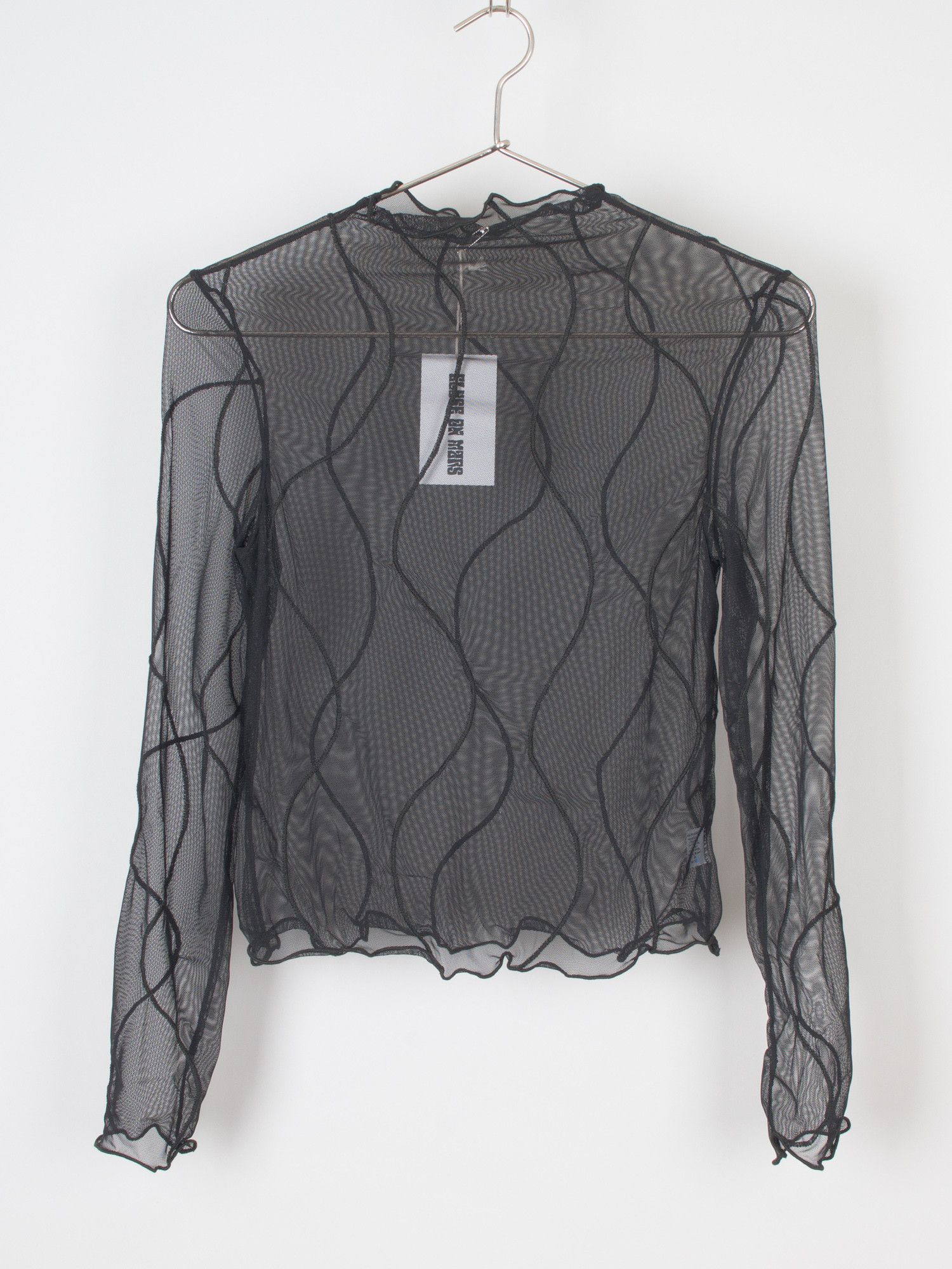 Vintage Elyse on Mars Sheer Mesh Cropped Long Sleeve Top Size M / US 6-8 / IT 42-44 - 1 Thumbnail