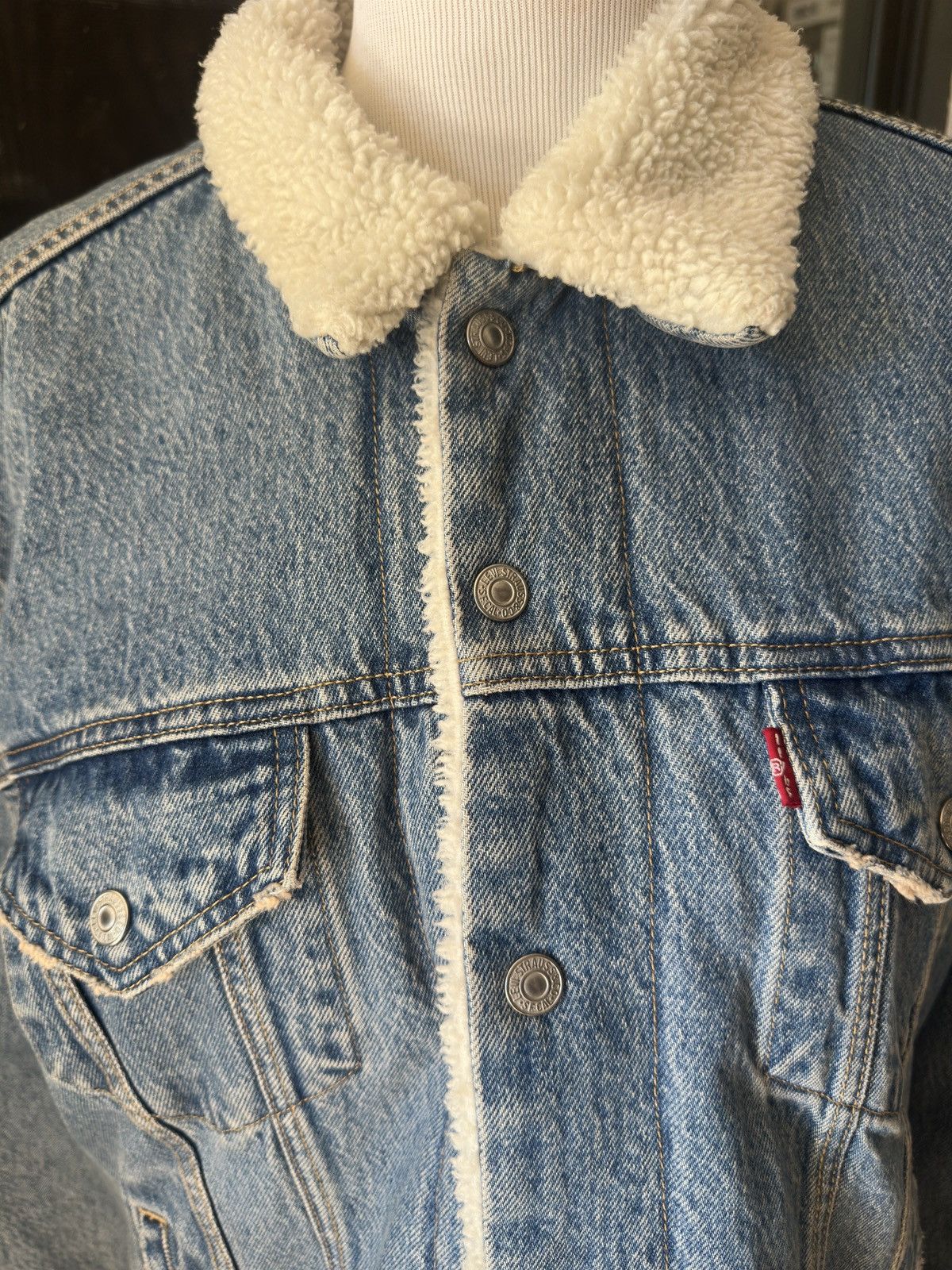 Levi's Levi's Sherpa Lined Denim Jacket Women's XL Snap Button Size XL / US 12-14 / IT 48-50 - 3 Thumbnail