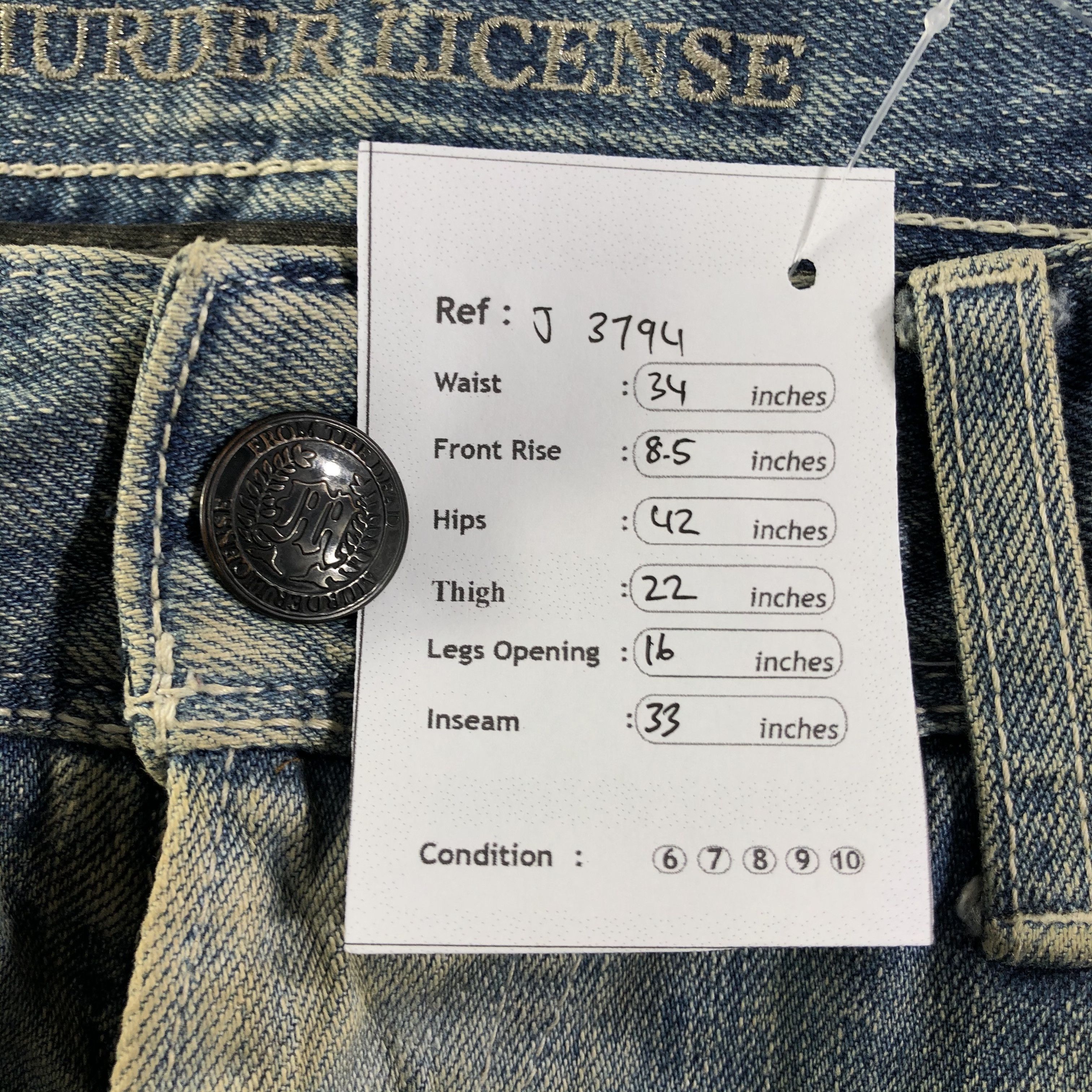 Murder License Vintage Vanquish X Murder License Jeans-J3794 Size US 34 / EU 50 - 13 Thumbnail