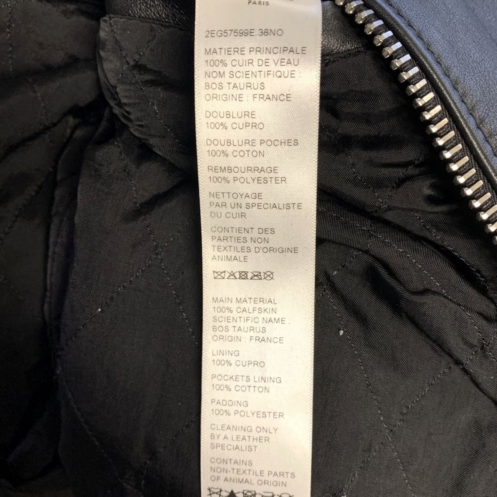 Celine VINTAGE CELINE Leather Bomber Jacket Black Size M Size US S / EU 44-46 / 1 - 8 Thumbnail