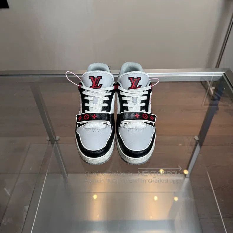 Louis Vuitton Louis Vuitton Trainer Black and Red Velcro shoes Size US 8 / EU 41 - 6 Thumbnail