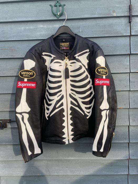 Supreme Supreme Vanson Leather Bones Jacket | Grailed