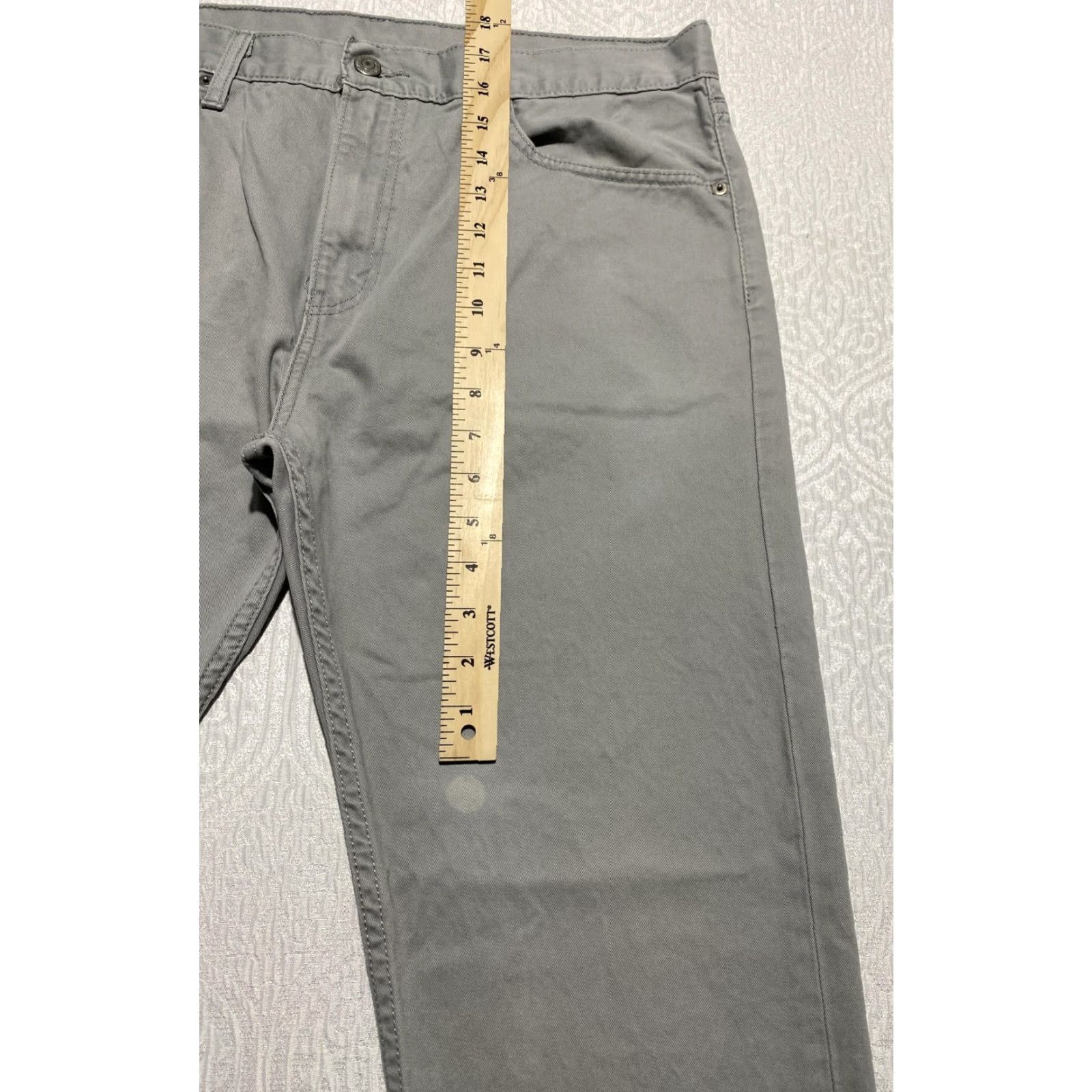 Levi's Levis 508 Pants Mens 34x32 Gray Straight Leg Casual Classic Size US 34 / EU 50 - 2 Thumbnail