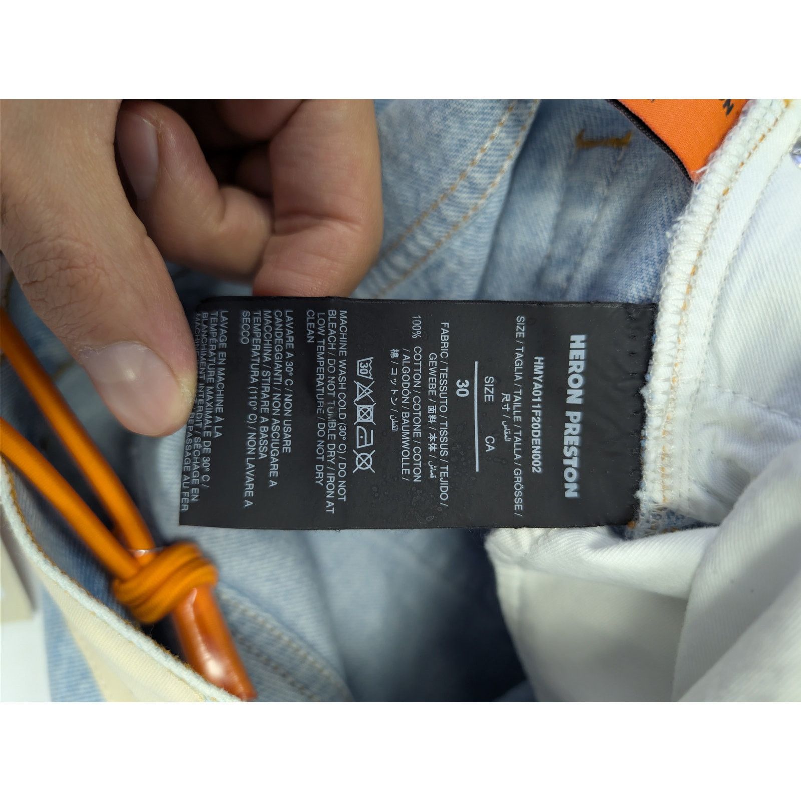 Heron Preston o1rshd1 Printed 5 Pockets Vintage Denim Jeans in Blue Size US 30 / EU 46 - 17 Thumbnail