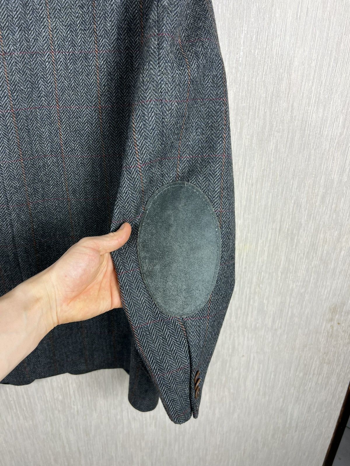 SCABAL Vintage 80s Scabal wool herringbone blazer jacket tweed Size US L / EU 52-54 / 3 - 16 Thumbnail
