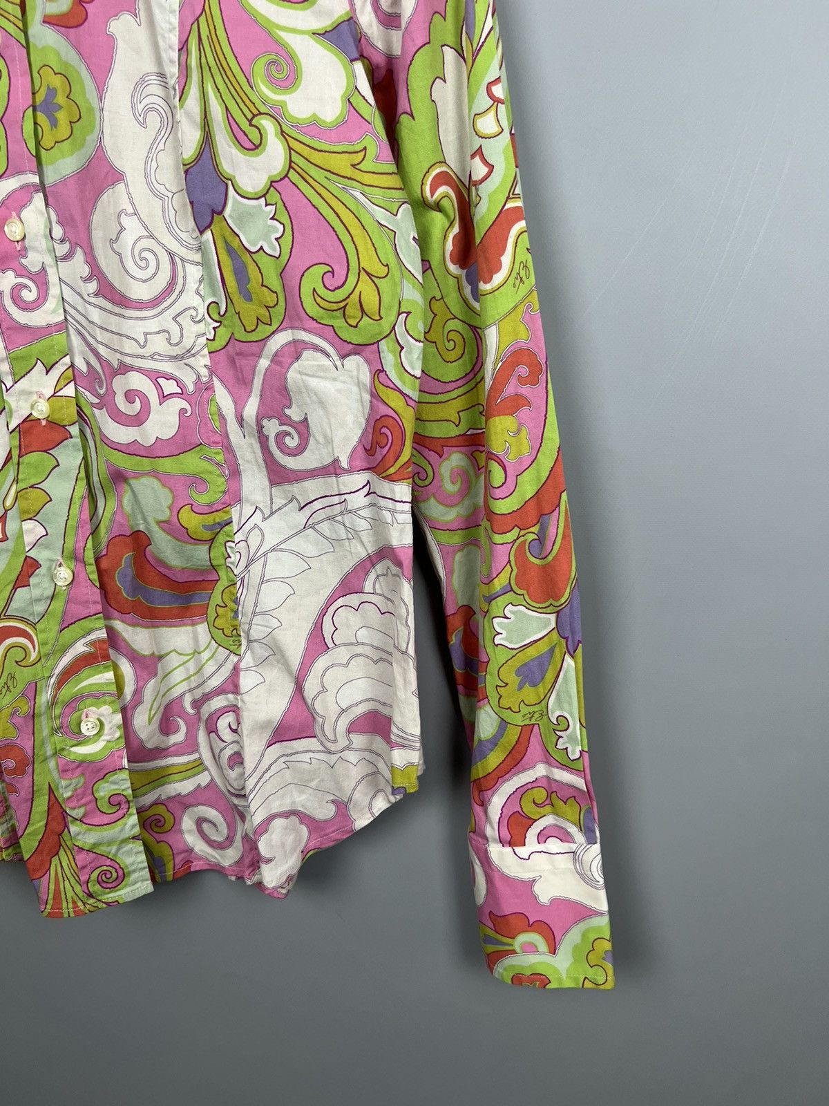 Etro Etro 46 Blouse Shirt Top Neutral Paisley floral print Size L / US 10 / IT 46 - 2 Thumbnail