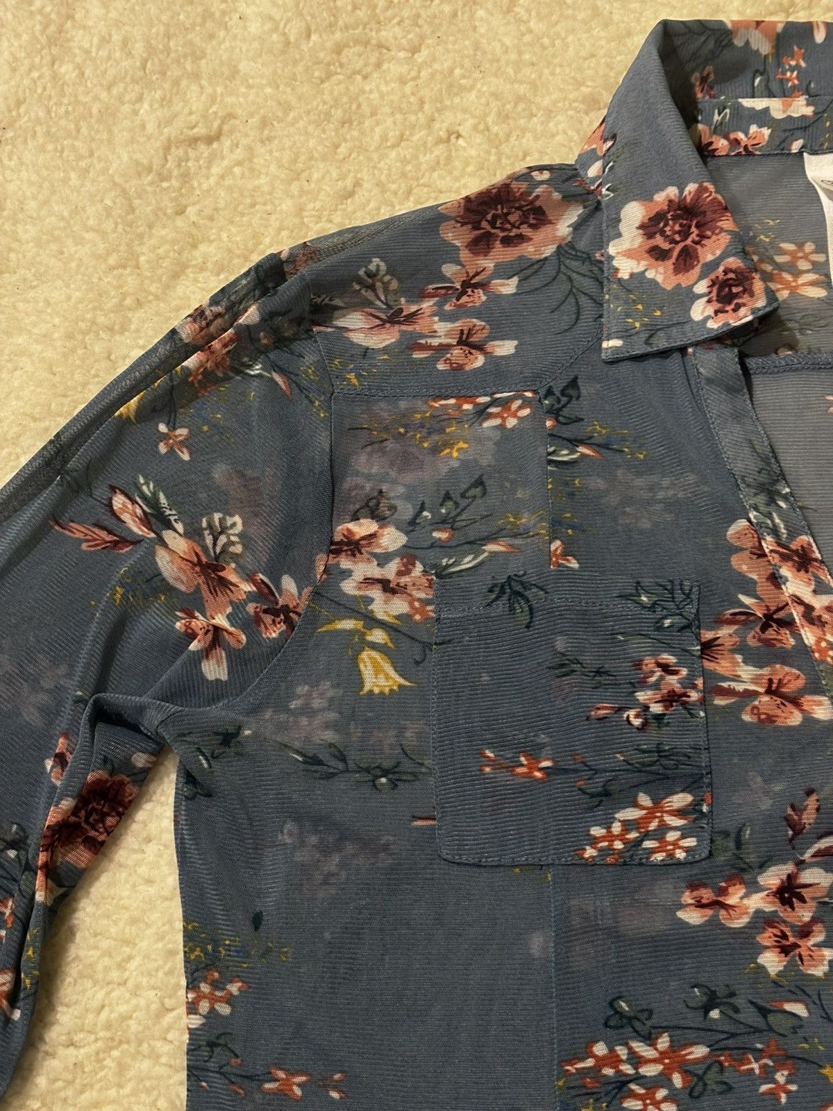 Other Blue floral long shirt1526 Size M / US 6-8 / IT 42-44 - 8 Thumbnail