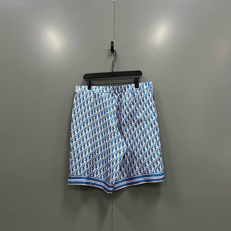 Dior Dior Blue full-print old flower silk shorts 2503-Nextarrow Size US 36 / EU 52 - 3 Thumbnail
