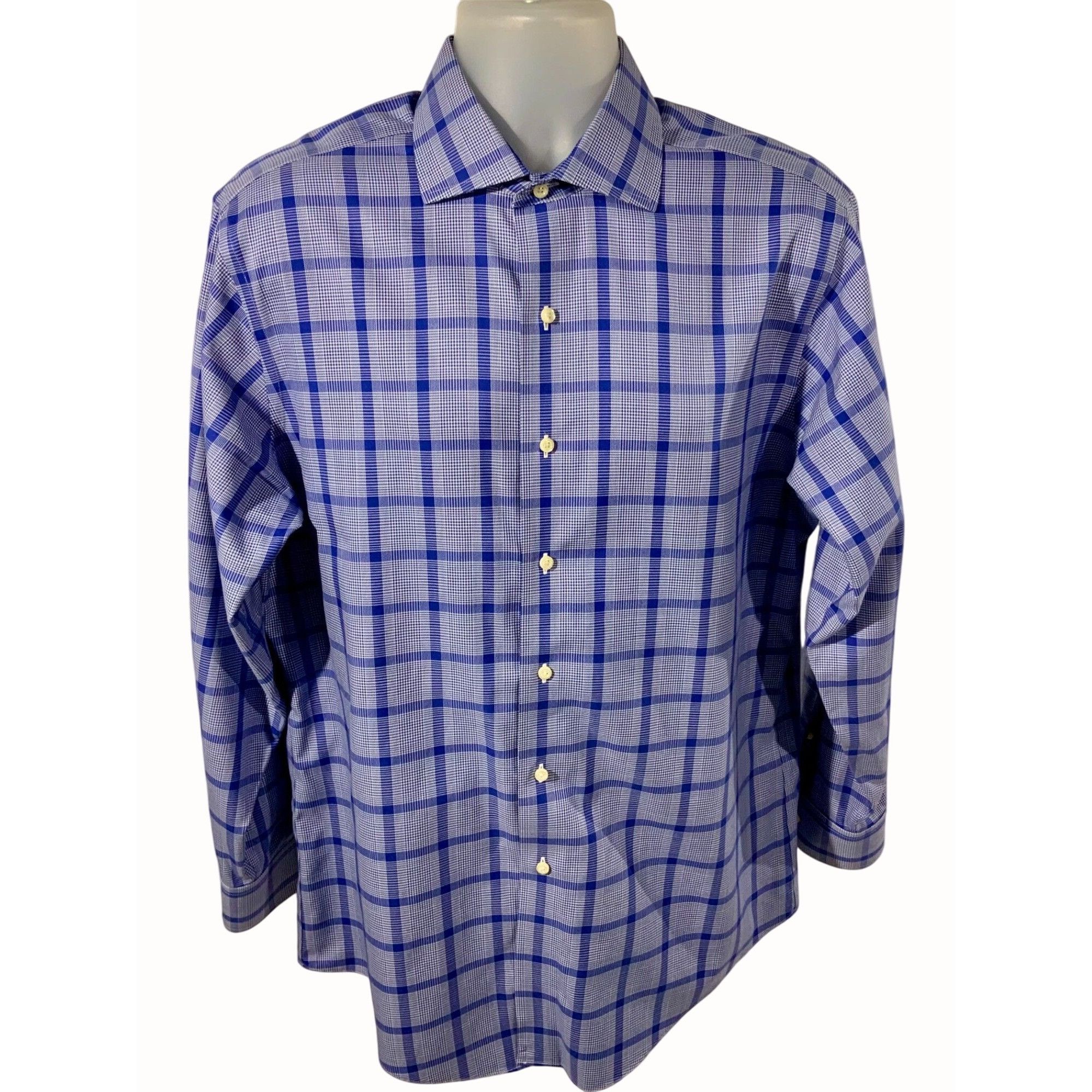 Brooks Brothers Brooks Brothers Large Blue Plaid Shirt 1818 Regent Size US L / EU 52-54 / 3 - 1 Thumbnail