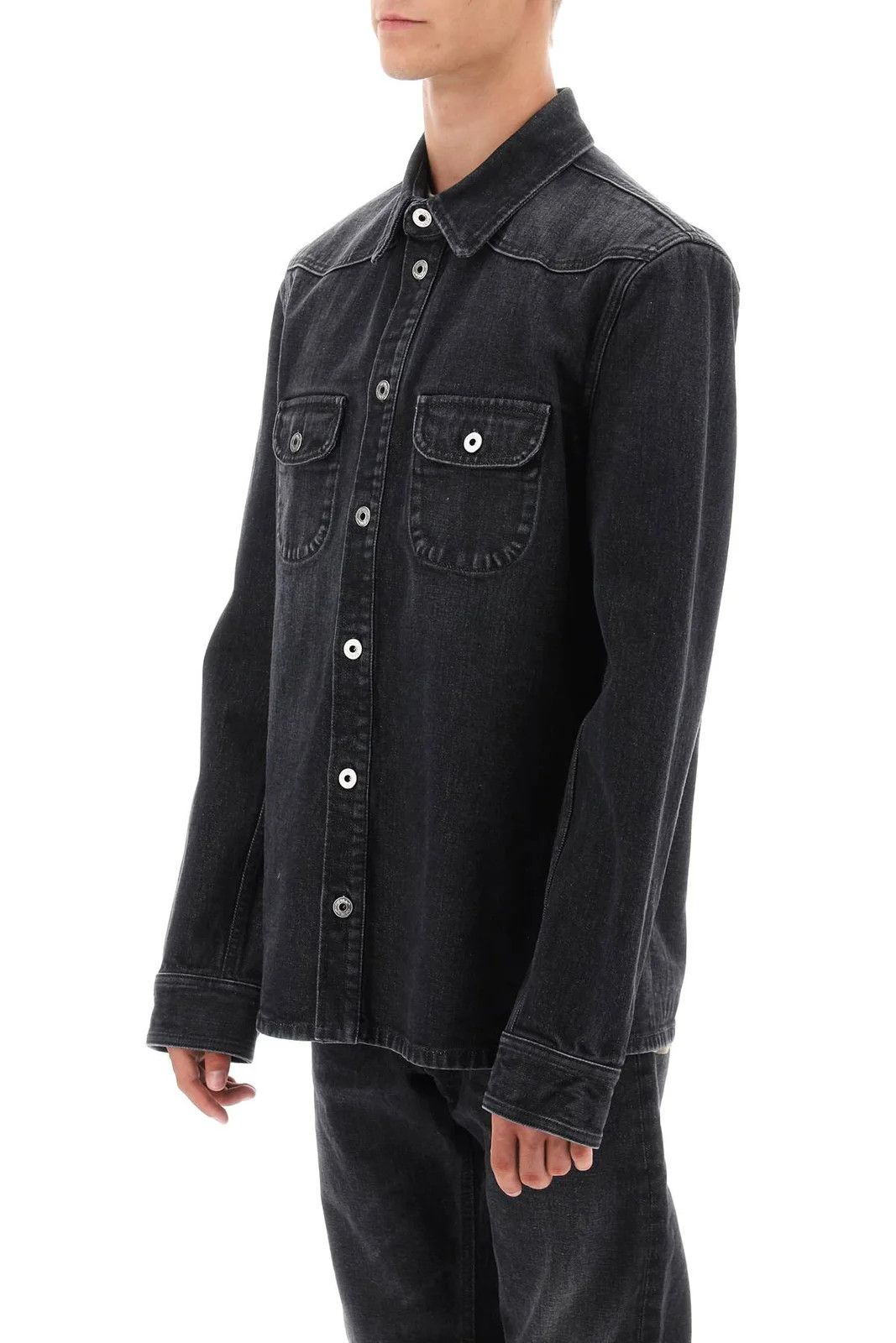 Off-White o1y0225 Denim Jacket in Black Size US L / EU 52-54 / 3 - 3 Thumbnail