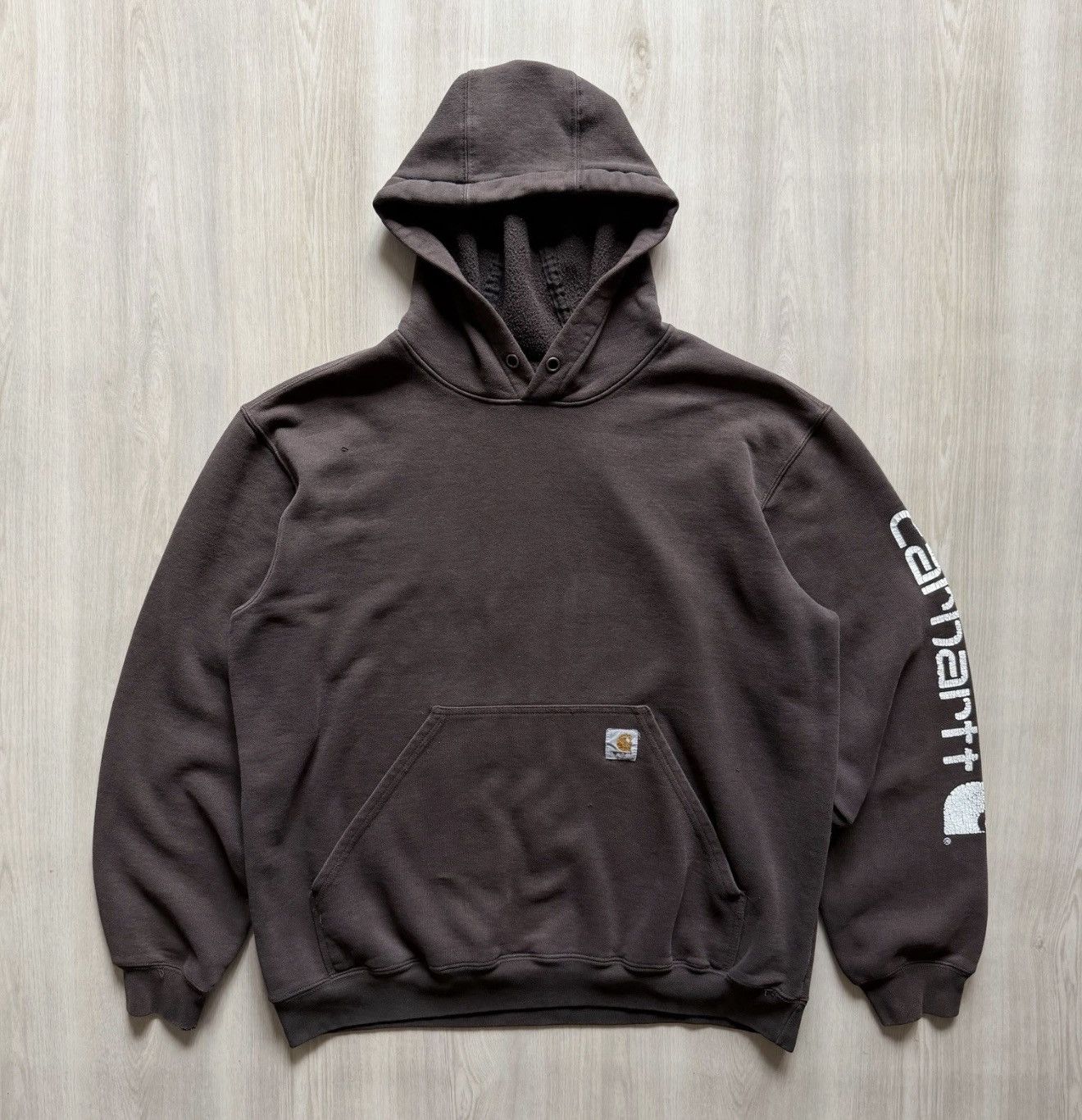 Carhartt Carhartt Hoodie Brown Sz L *Distressed Size US L / EU 52-54 / 3 - 1 Thumbnail