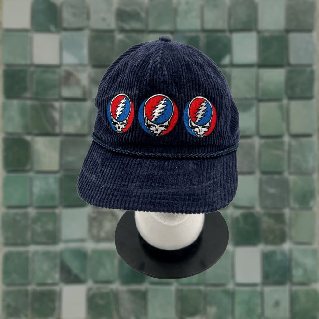 Roper Grateful Dead Stealie Repeat Corduroy Hat Blue Adult OSFA Adjustable Rope Size ONE SIZE - 1 Thumbnail