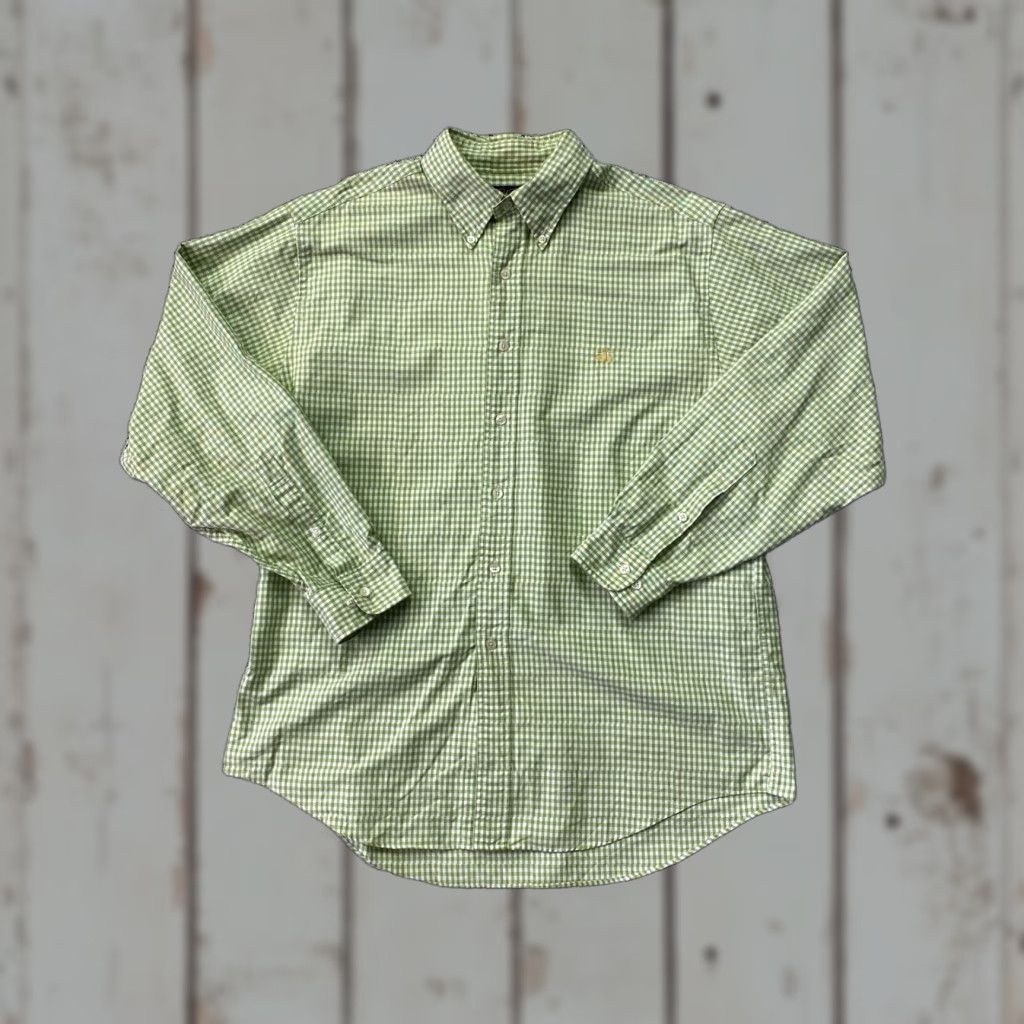 Brooks Brothers Brooks Brothers Shirt Men L Green Check Button-Down Size US L / EU 52-54 / 3 - 1 Thumbnail