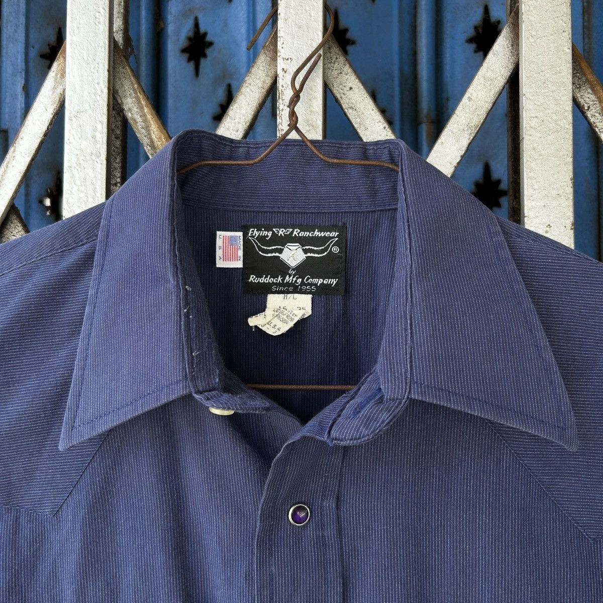Vintage 1990s Flying R Ranchwear Snap Pearl Button Shirt Size US L / EU 52-54 / 3 - 17 Thumbnail