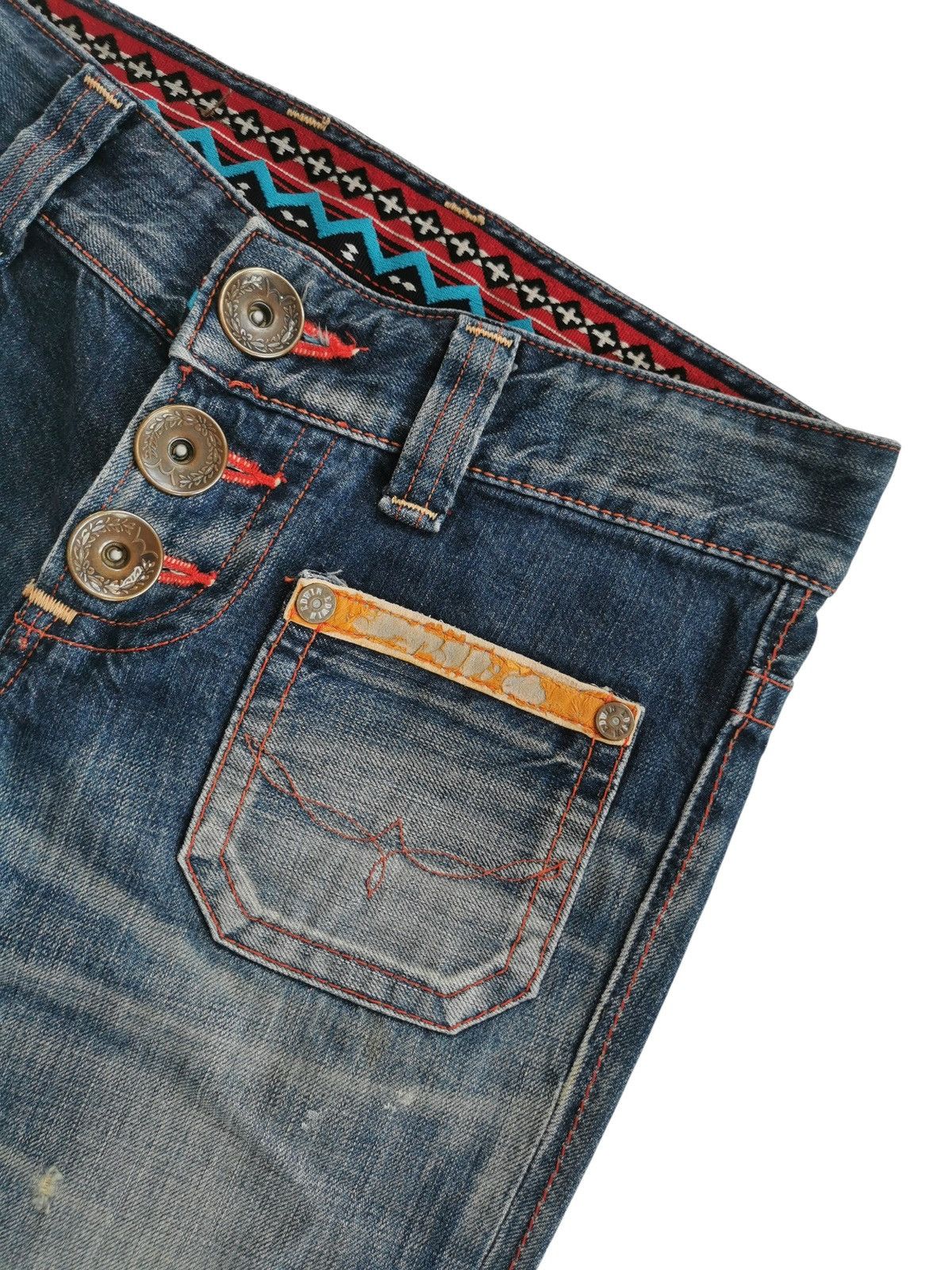 Tornado Mart Vtg Edwin BlueTrip Bushpant Mudwash Bootcut,Flared Denim Size US 28 / EU 44 - 7 Thumbnail