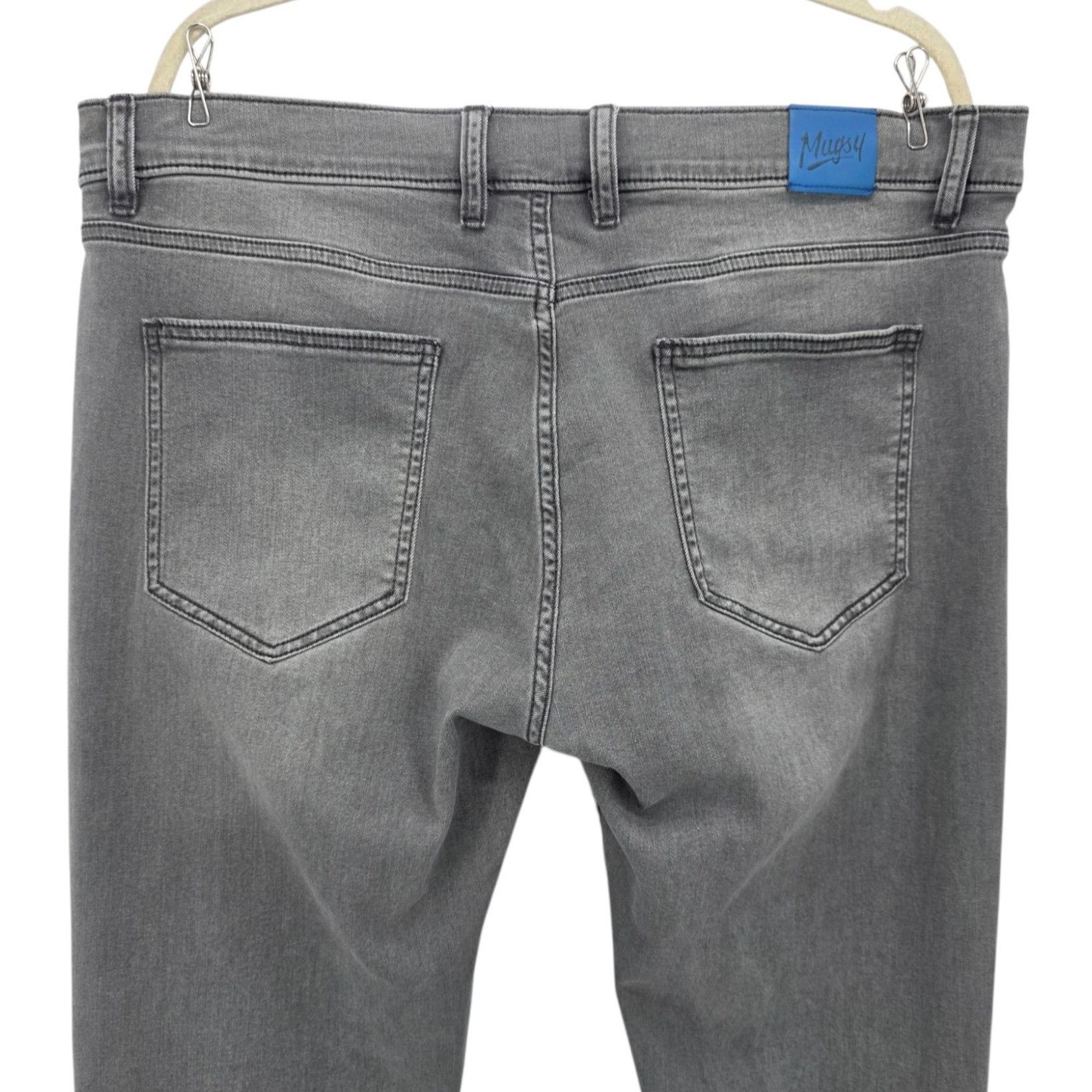Other Mugsy Mens 38/32 Jeans Beans Stretch Distressed Gray Medium Size US 38 / EU 54 - 4 Thumbnail