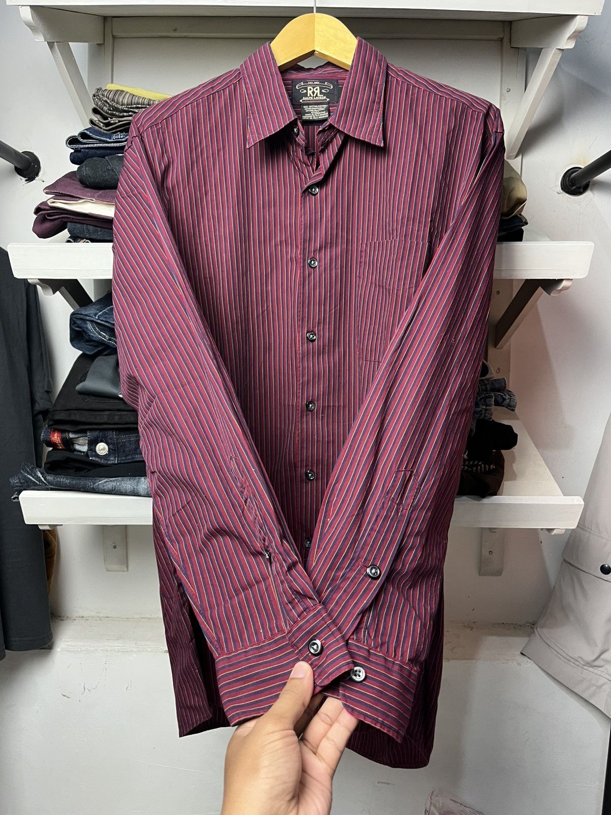 RRL Ralph Lauren Vintage RRL Ralph Lauren Stripe Button up Shirt Size US M / EU 48-50 / 2 - 3 Thumbnail
