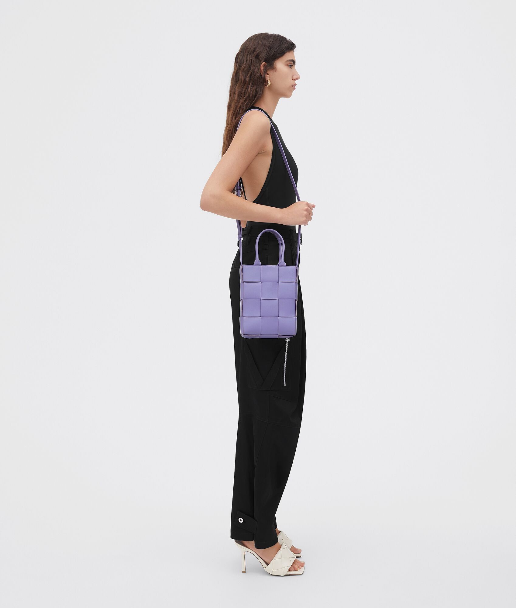 Bottega Veneta o1n1vont0325 Size: OS / Mini Cassette Tote Bag in Purple Size ONE SIZE - 4 Thumbnail