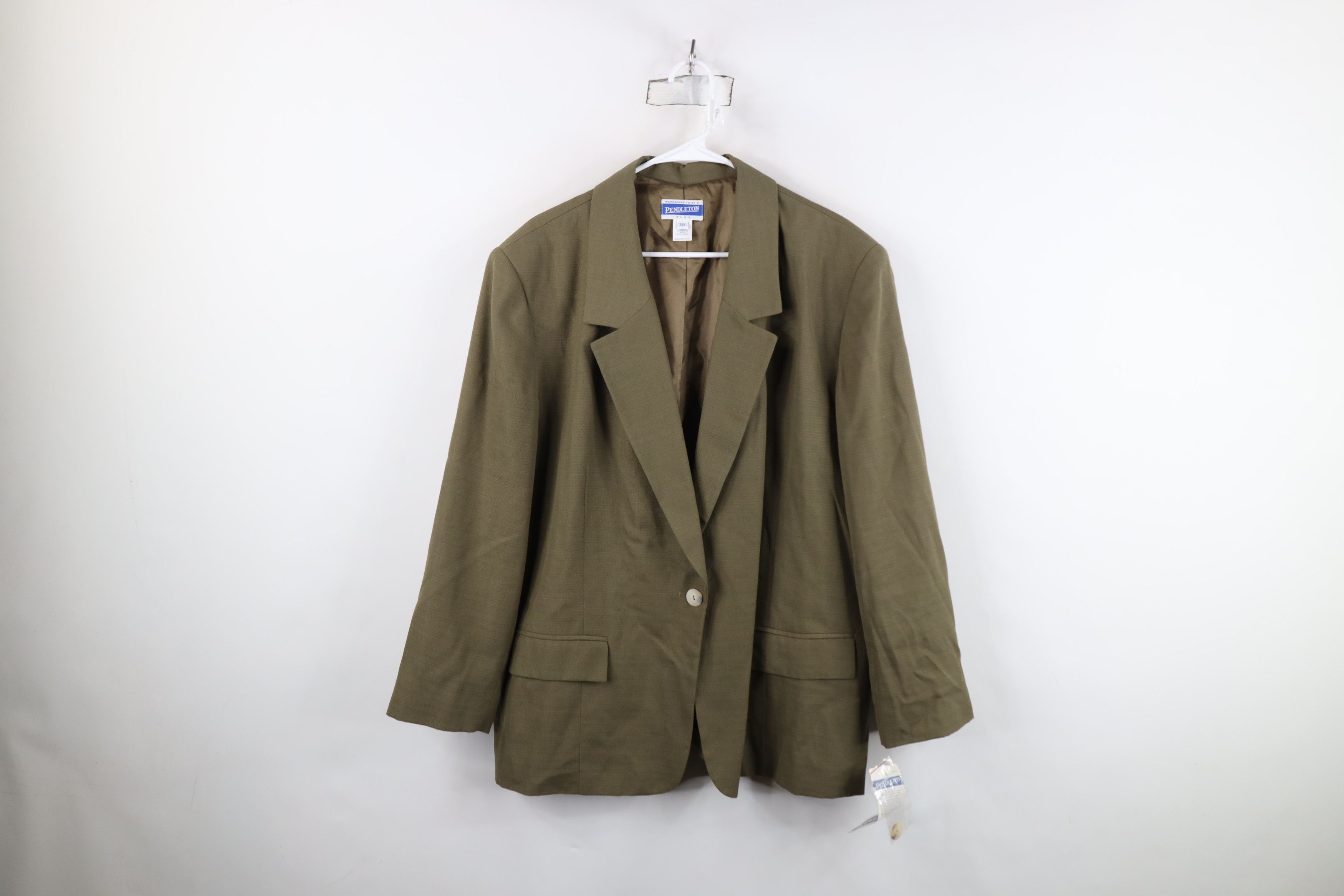 Pendleton Deadstock Vintage 90s Pendleton Rayon Linen Blazer Jacket Size 3XL / US 20-22 - 1 Thumbnail