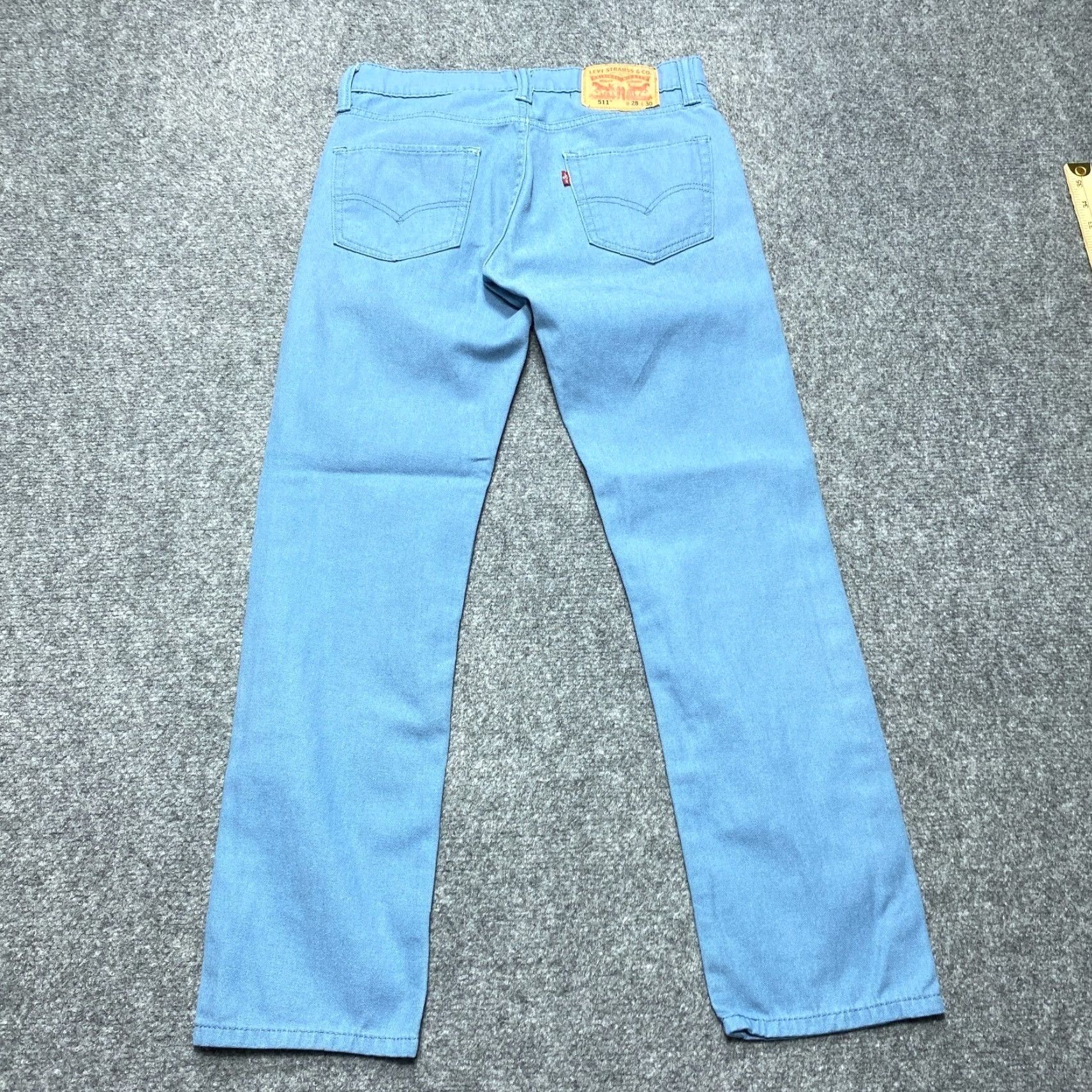 Levi's VINTAGE Levi's Jeans Men 28x29 Blue 511 Slim Fit Skinny Leg Medium Wash Logo 80s 90s Rock USA Western Workwear Mens Size US 28 / EU 44 - 7 Thumbnail