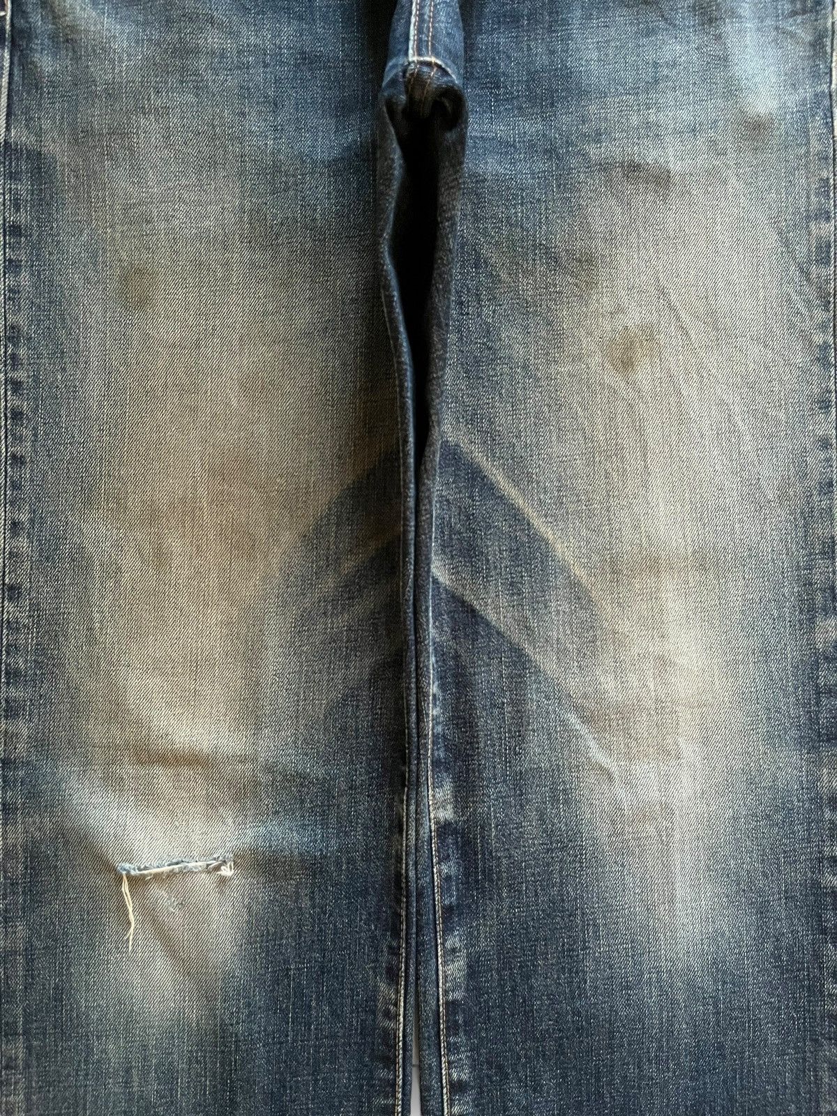 Japanese Brand × Uniqlo SALES🔥Vintage Uniqlo Mud Wash Distressed Loose Jeans Size US 32 / EU 48 - 5 Thumbnail