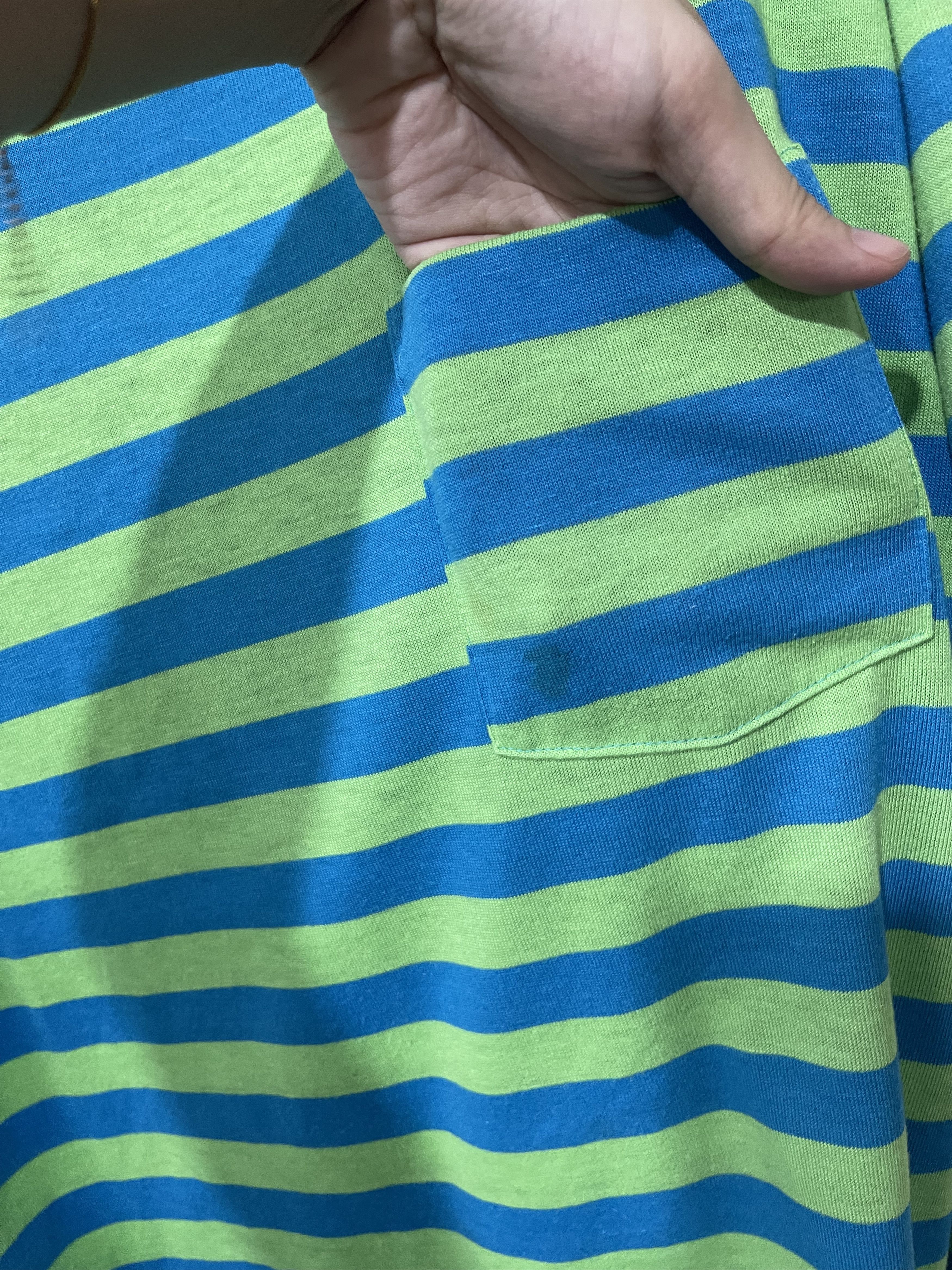 Vintage Vintage 90s Striped Pocket Tee Size US XL / EU 56 / 4 - 3 Thumbnail
