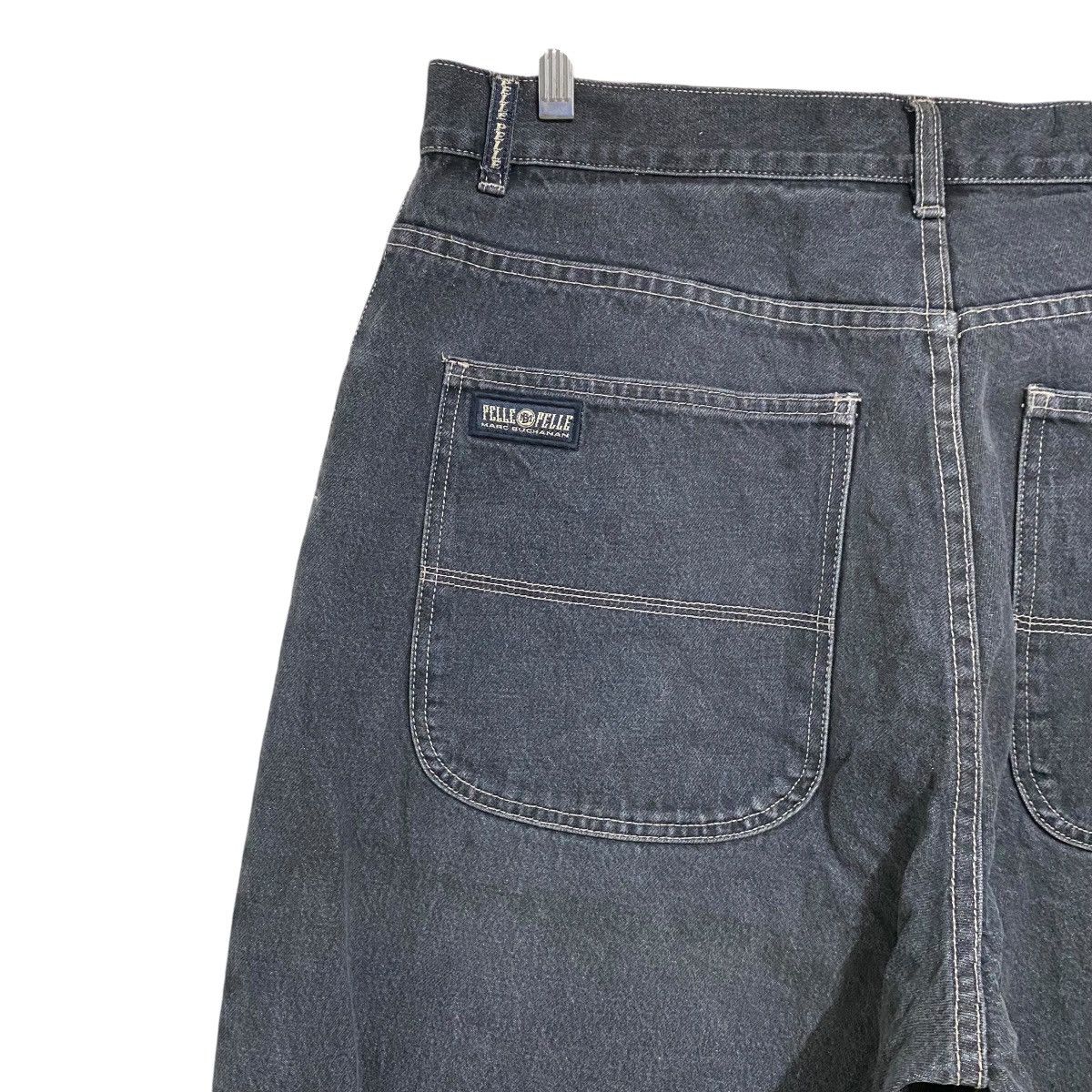 Pelle Pelle Vintage Y2K Pelle Pelle Black Denim Baggy Jeans Size US 38 / EU 54 - 10 Thumbnail