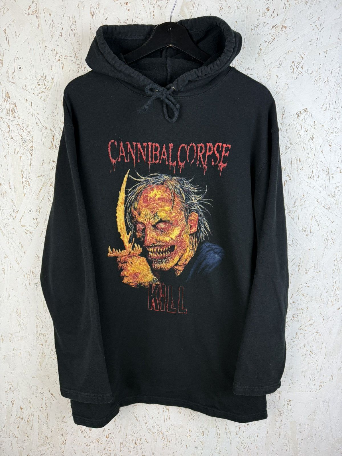 Vintage Cannibal Corpse Kill Death Metal Band Hoodie XL