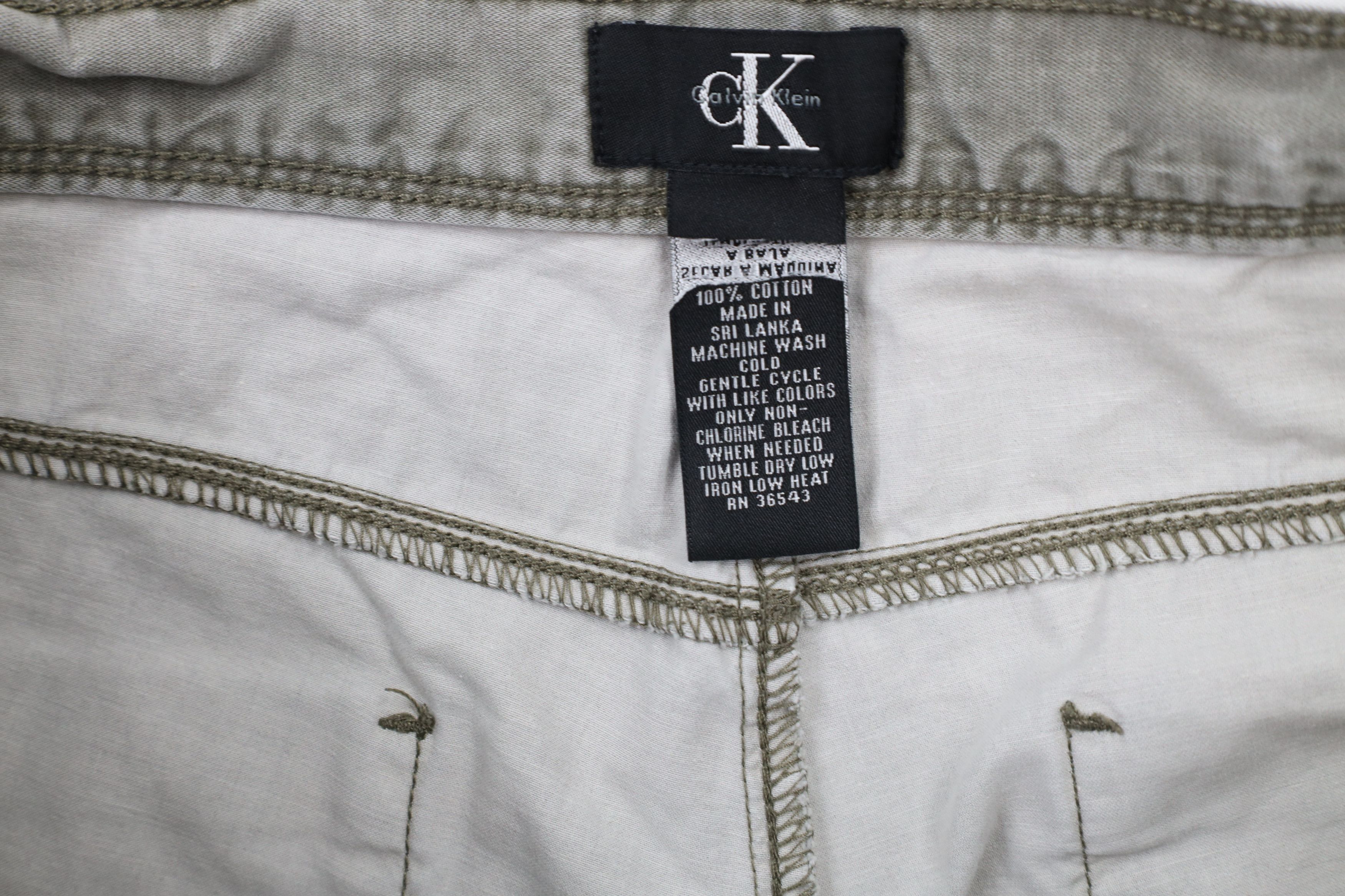 Calvin Klein × Vintage Vintage Y2K Calvin Klein Stonewash Pigment Dye Pants Green Size US 34 / EU 50 - 7 Thumbnail