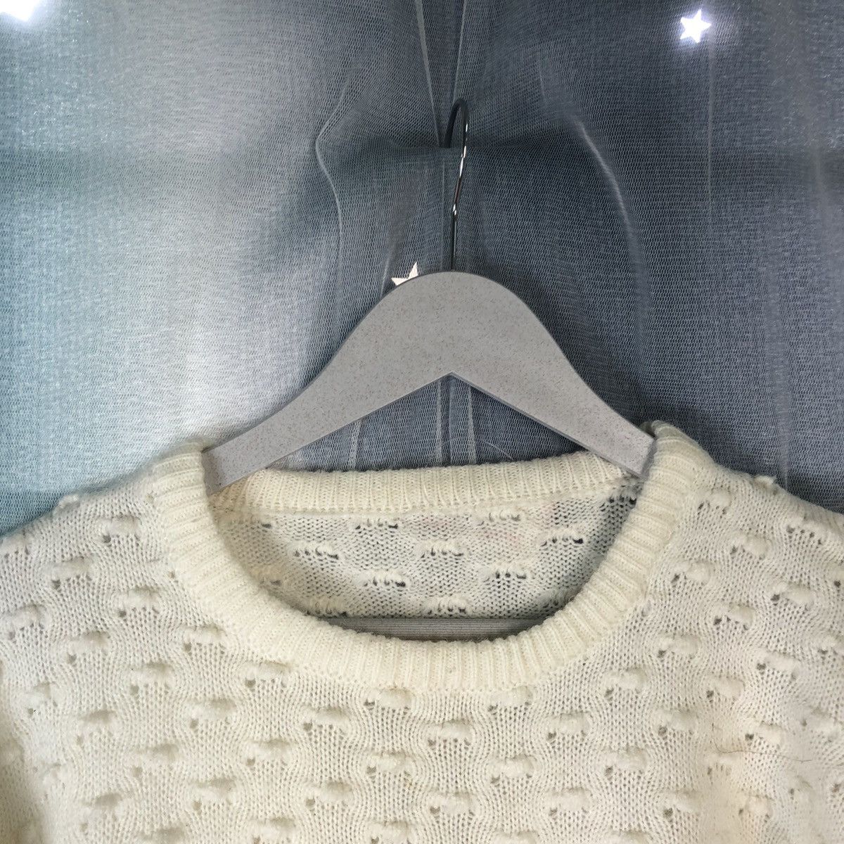 Homespun Knitwear × Japanese Brand Japanese Brand White Shag Knitwear #7406 Size S / US 4 / IT 40 - 4 Thumbnail