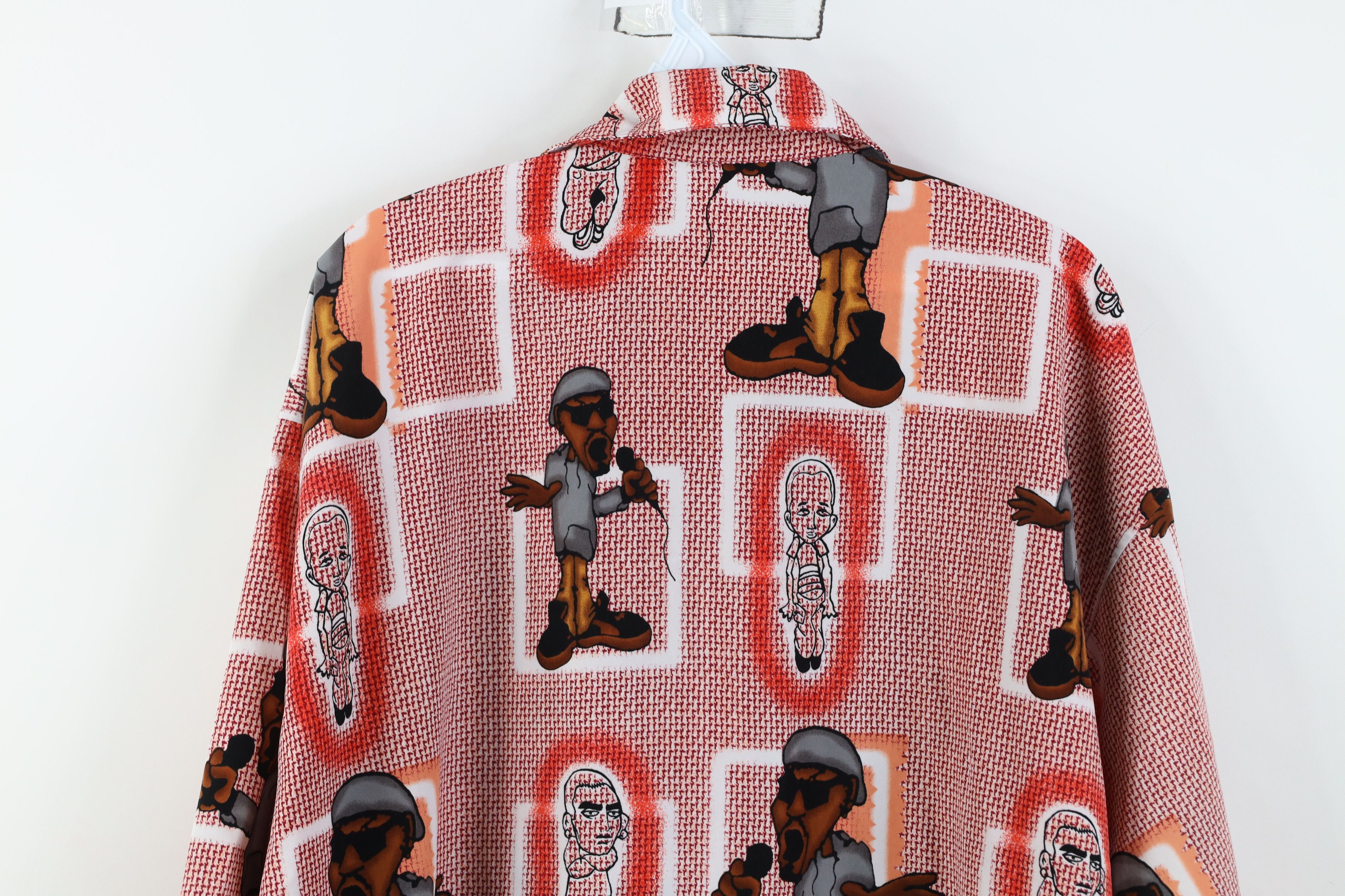 Vintage Vintage Y2k Eminem Slim Rap All Over Print Collared Shirt Size US L / EU 52-54 / 3 - 10 Thumbnail