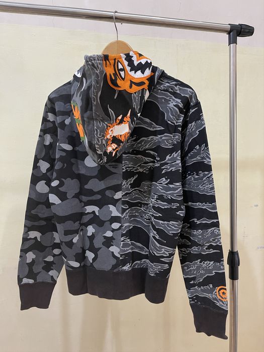 Bape Bape x Undefeated Tiger Shark Hoodie | Grailed