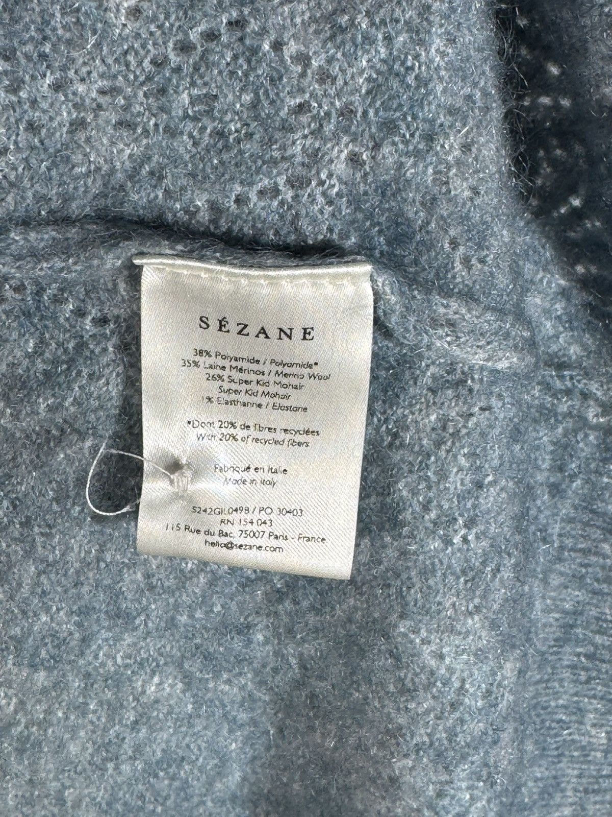 Sezane Wool mohair cardigan SÉZANE X MDLO CAROLINA CARDIGAN Size XS / US 0-2 / IT 36-38 - 3 Thumbnail