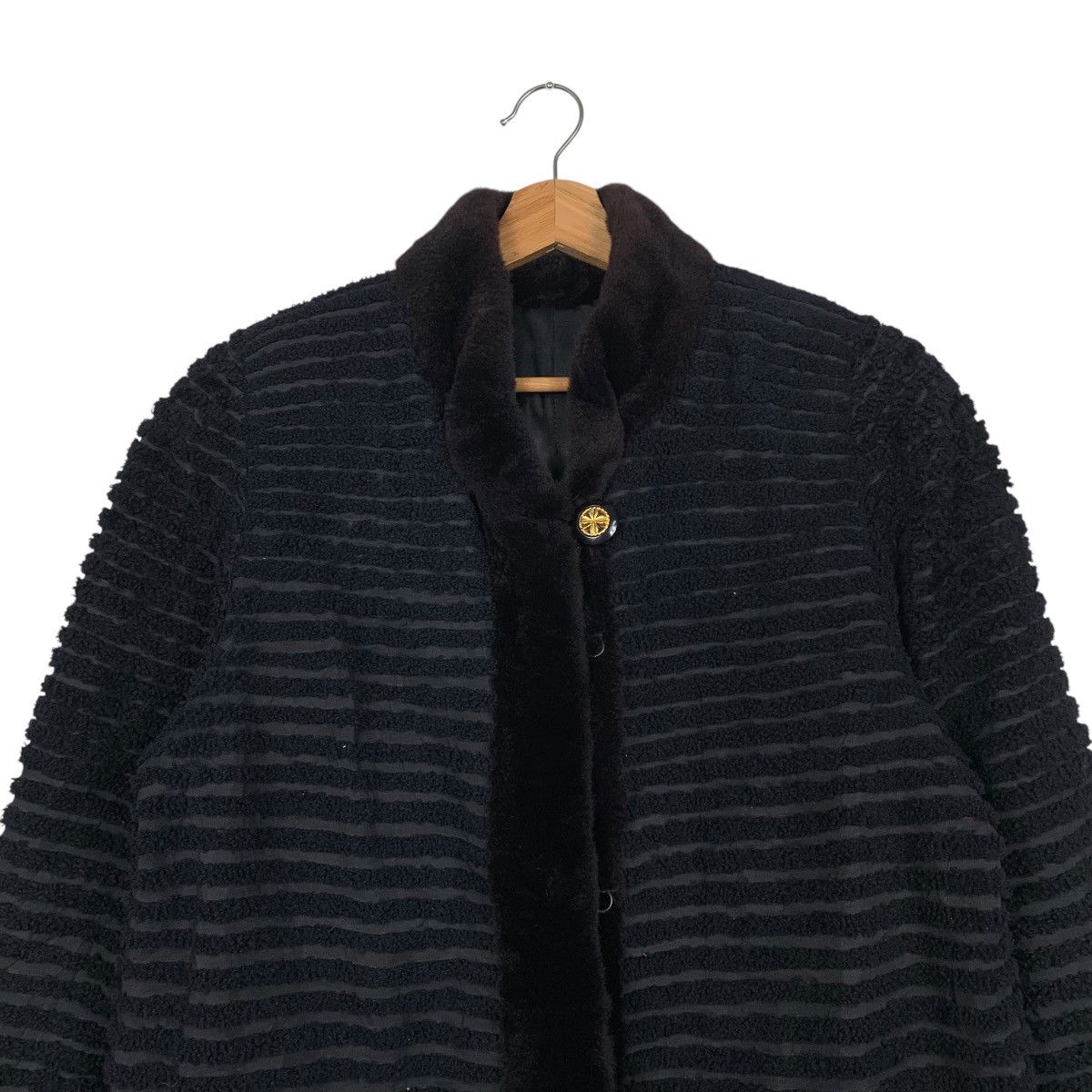 Japanese Brand Japanese Brand Stripe Black Women Jacket Size M / US 6-8 / IT 42-44 - 2 Thumbnail
