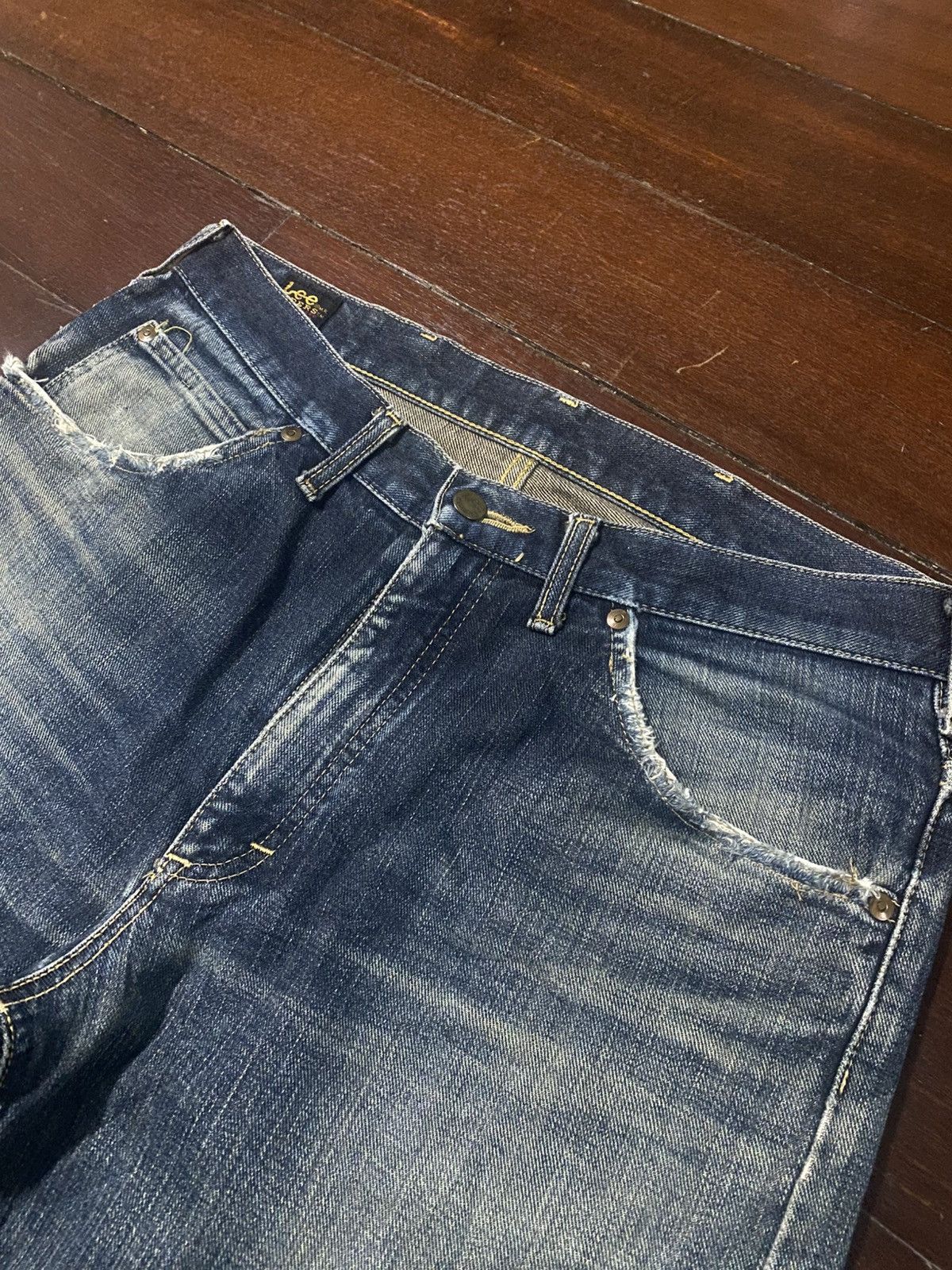 Lee VINTAGE LEE RIDERS SELVEDGE RUSTY MUDWASH DISTRESSED DENIM Size US 35 - 6 Thumbnail