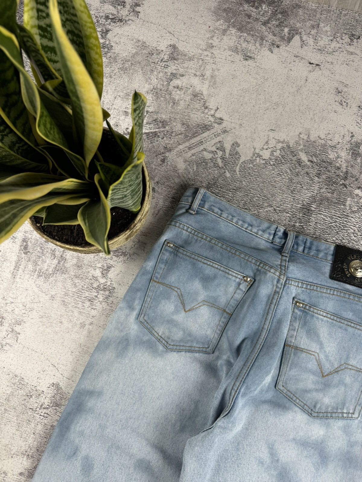Versace Jeans Couture Vintage Versace Couture Tie Dye Denim Jeans Trousers Bottoms Size US 34 / EU 50 - 9 Thumbnail